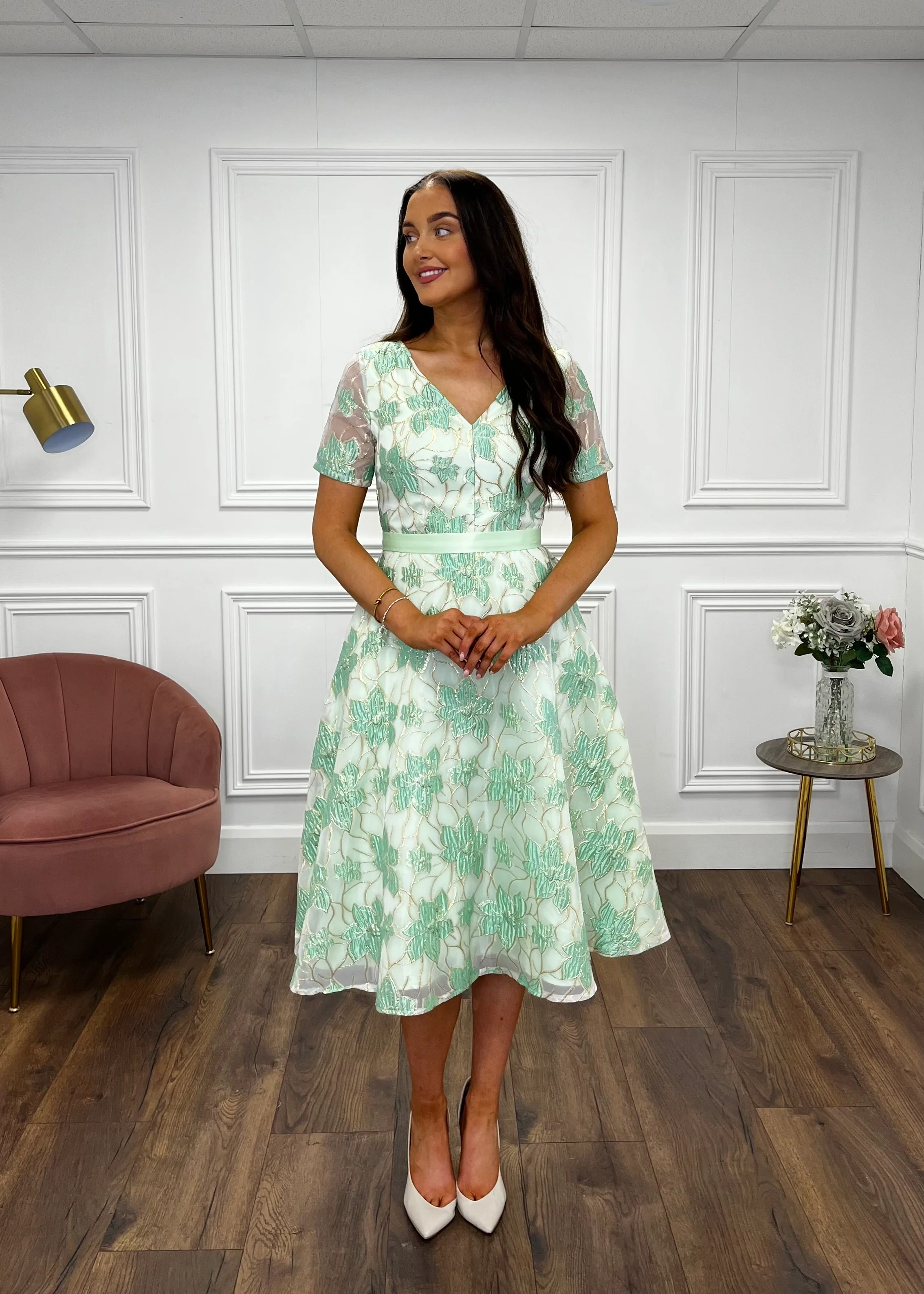 “Hollie” Dress In Green - Image 4