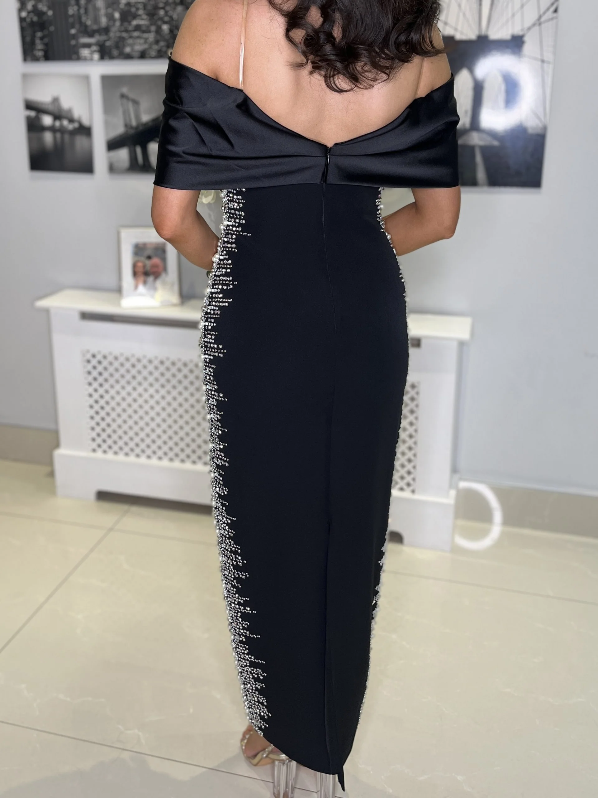"Isabella" Dress In Black - Image 3