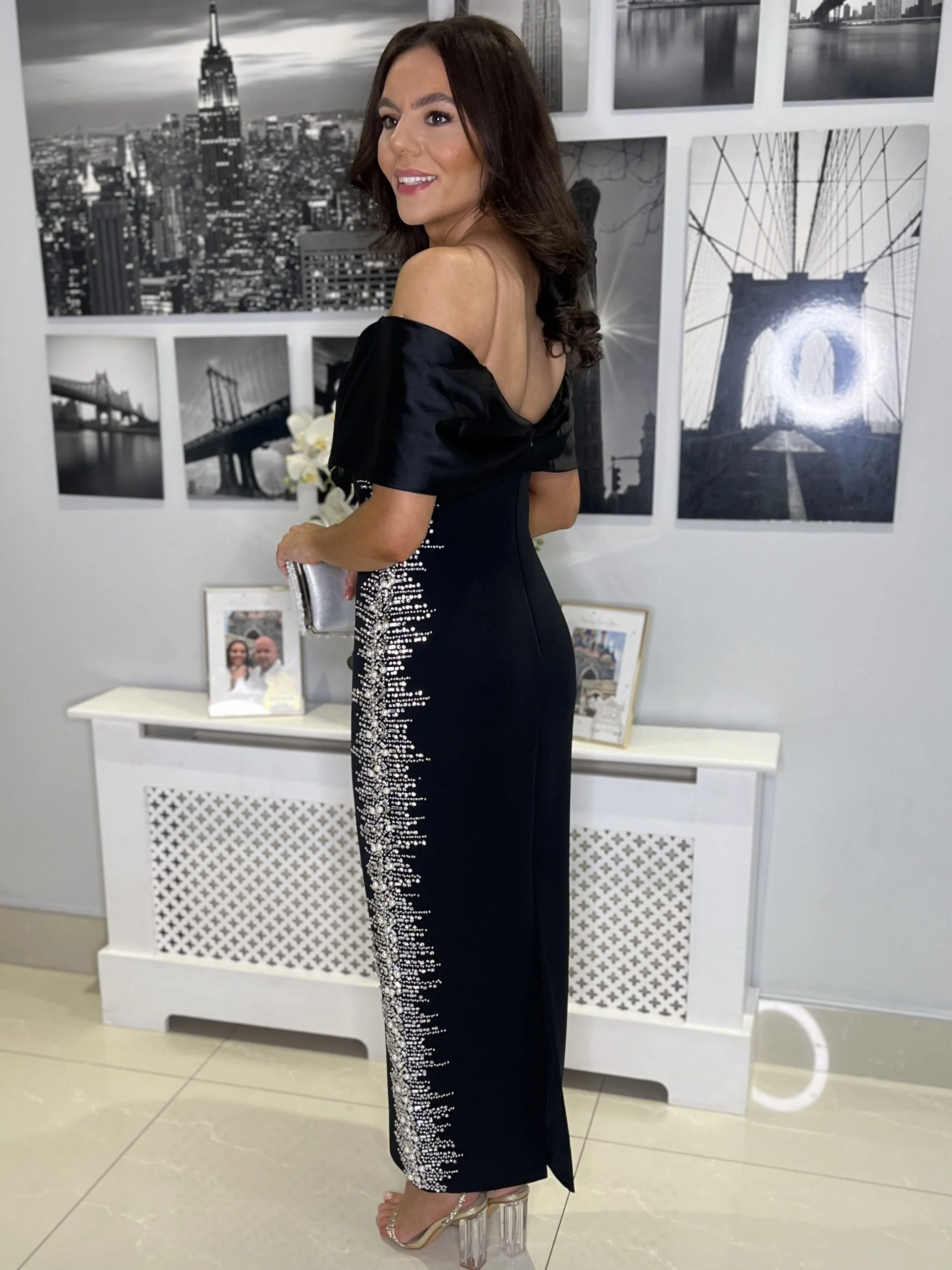 "Isabella" Dress In Black - Image 6
