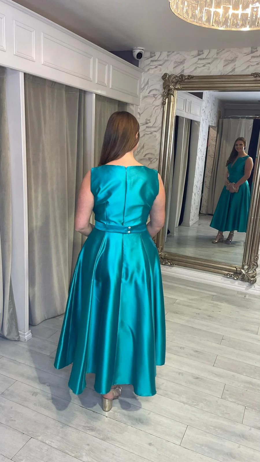 "Jenna" Dress In Teal - Image 2