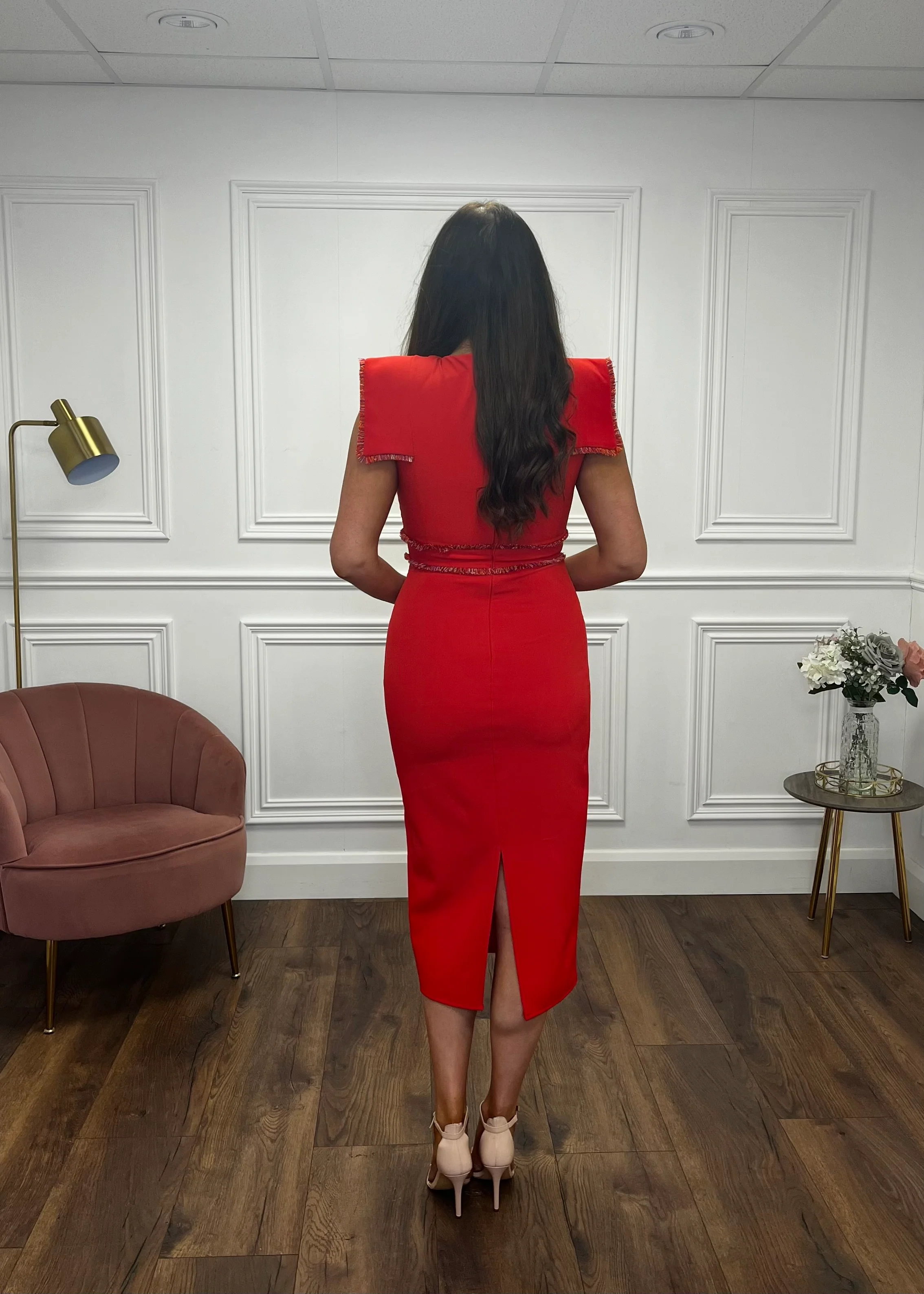“Kylie” Dress In Coral - Image 10