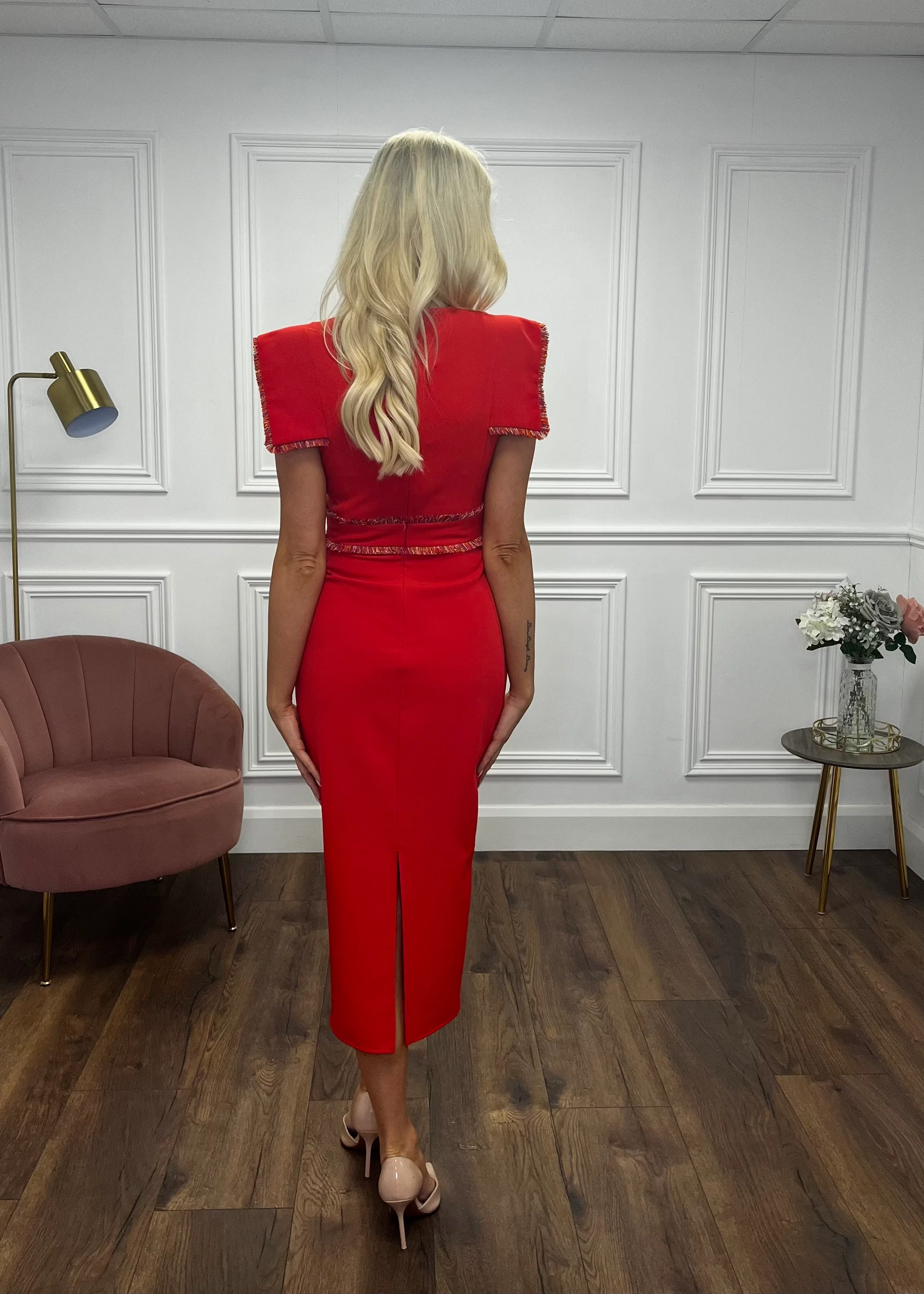 “Kylie” Dress In Coral - Image 9