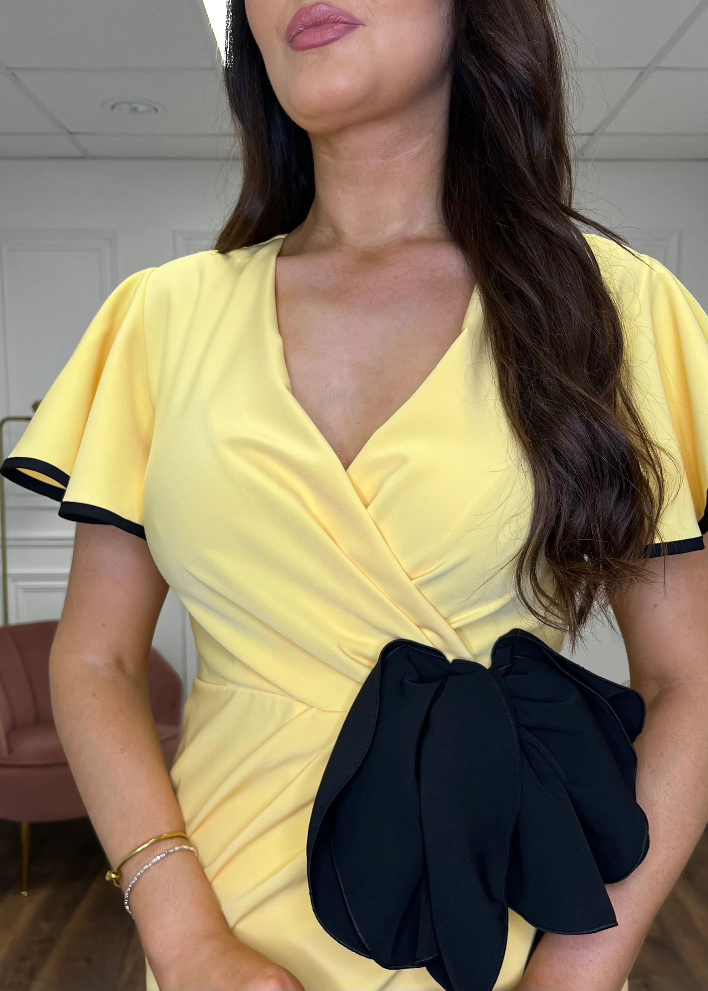 “Larissa” Dress In Yellow - Image 3