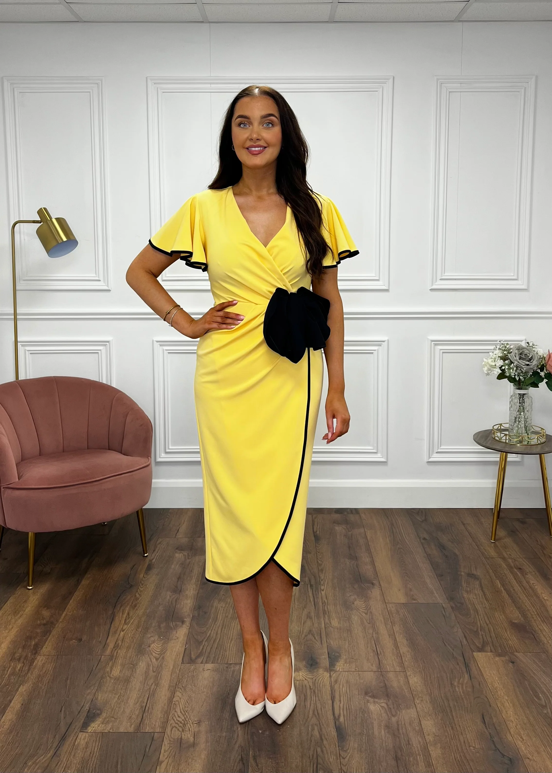“Larissa” Dress In Yellow - Image 4