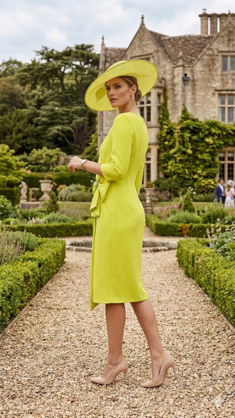 "Lena" Dress In Lime Green - Image 2