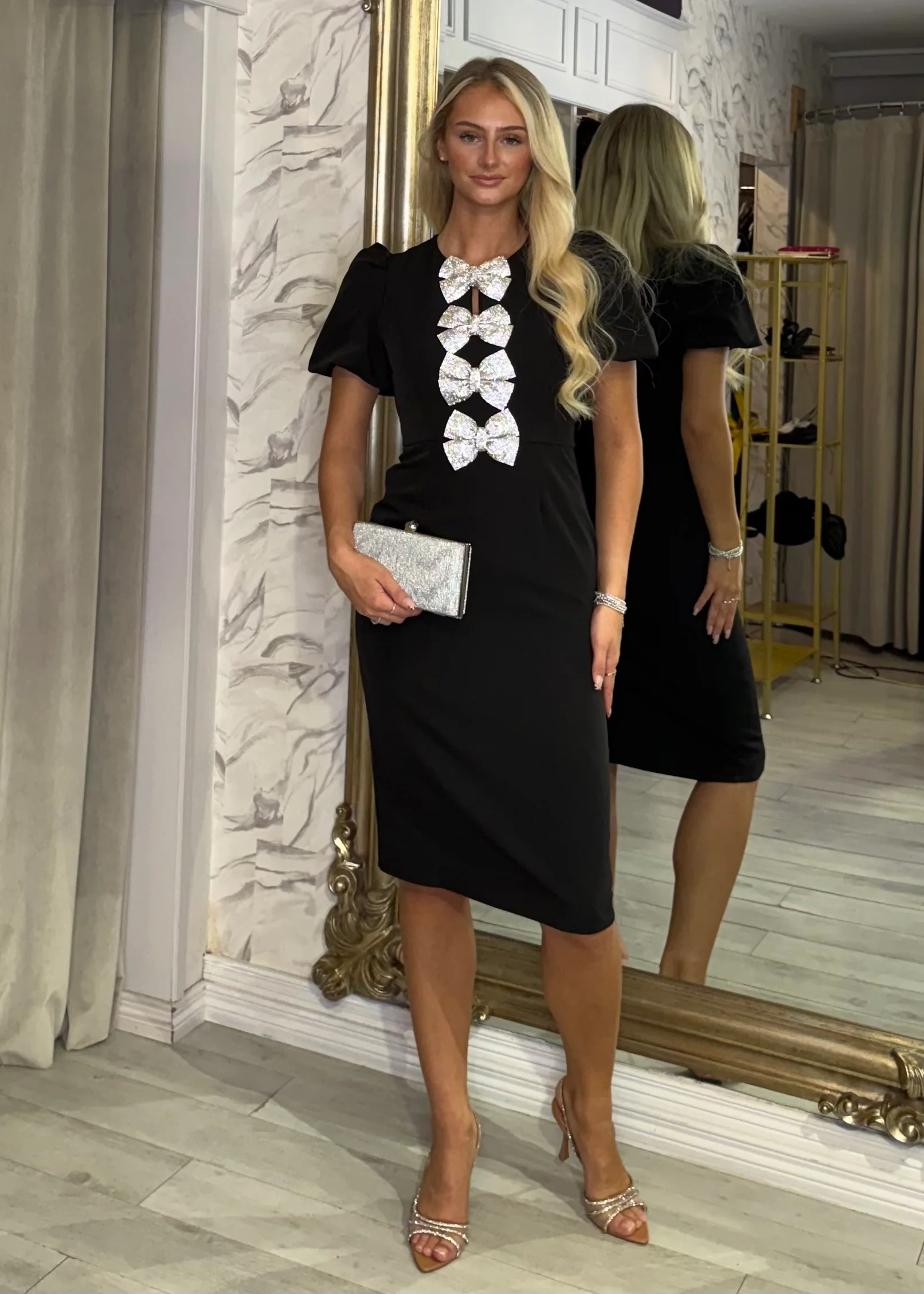 "Lipsy" Dress In Black - Image 3