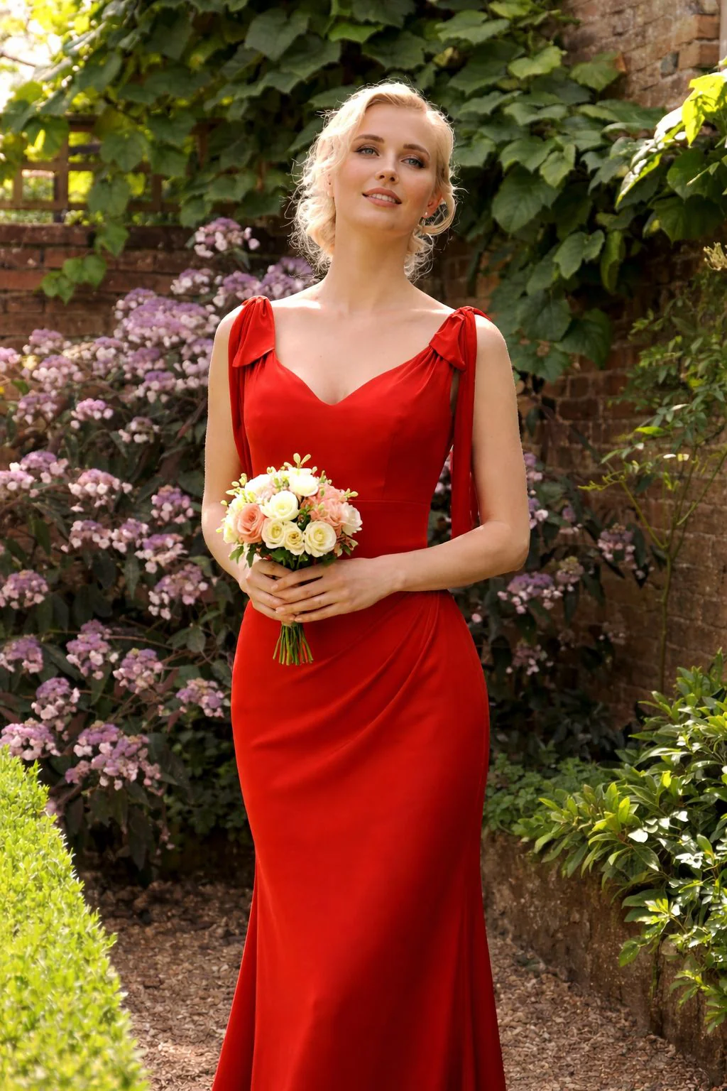“Lolla” Bridesmaid Dress In Poppy Red - Image 2