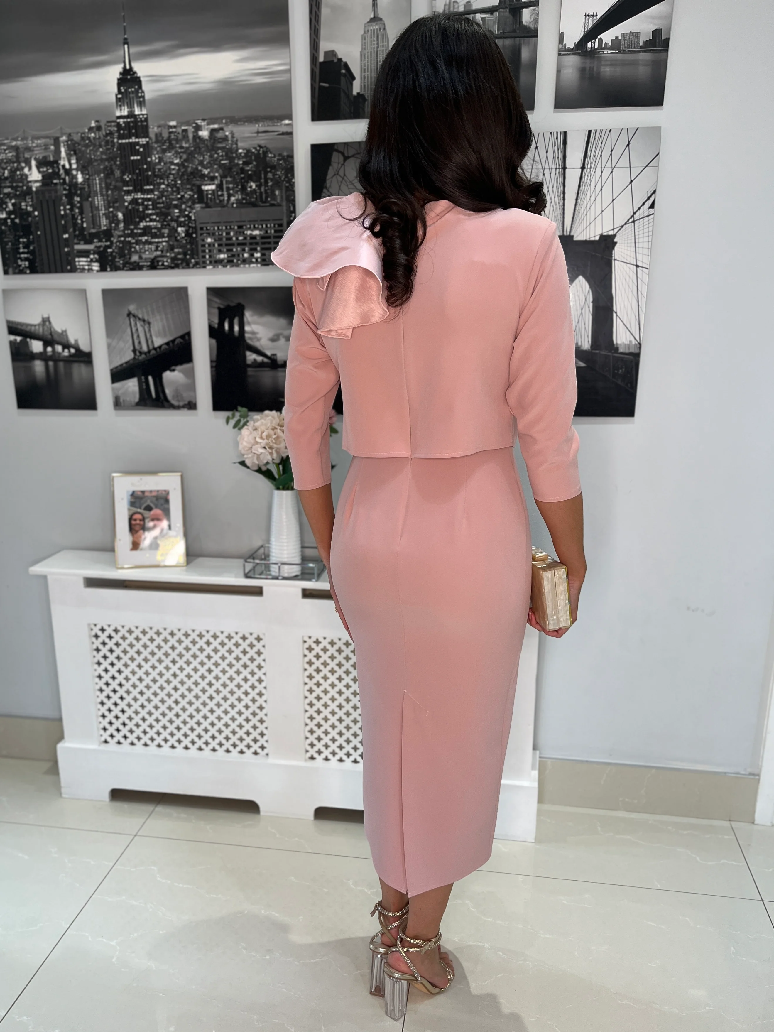 “Mabel” Dress In Blush - Image 4