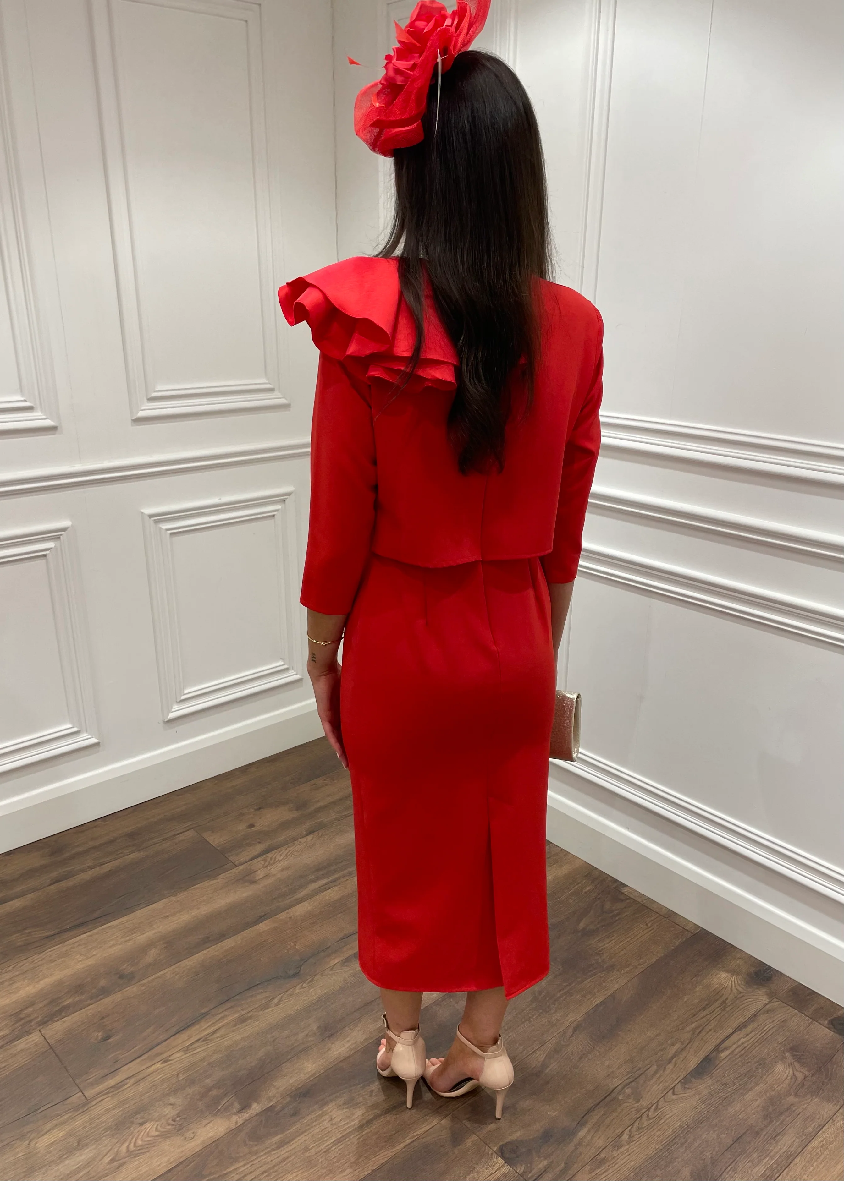 “Mabel” Dress In Red - Image 3