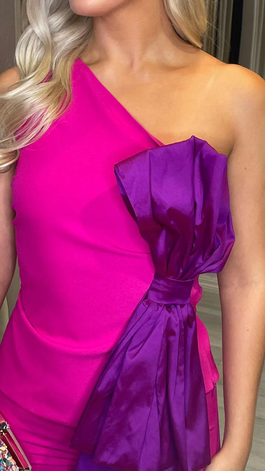 "Malak" Two Piece Set In Fuchsia - Image 3