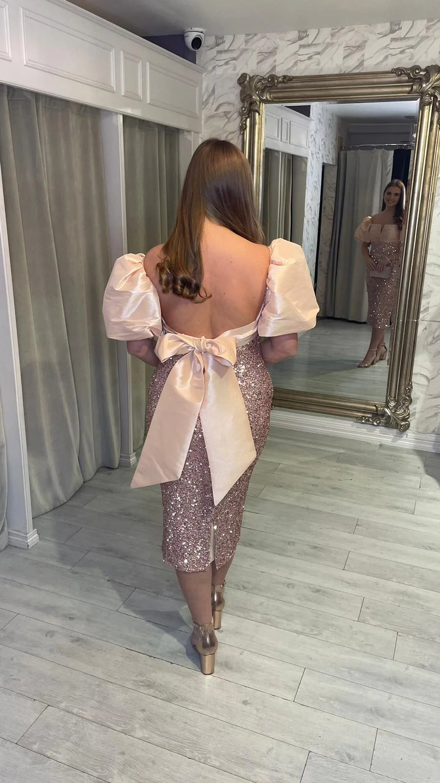 "Martina" Dress In Champagne - Image 2