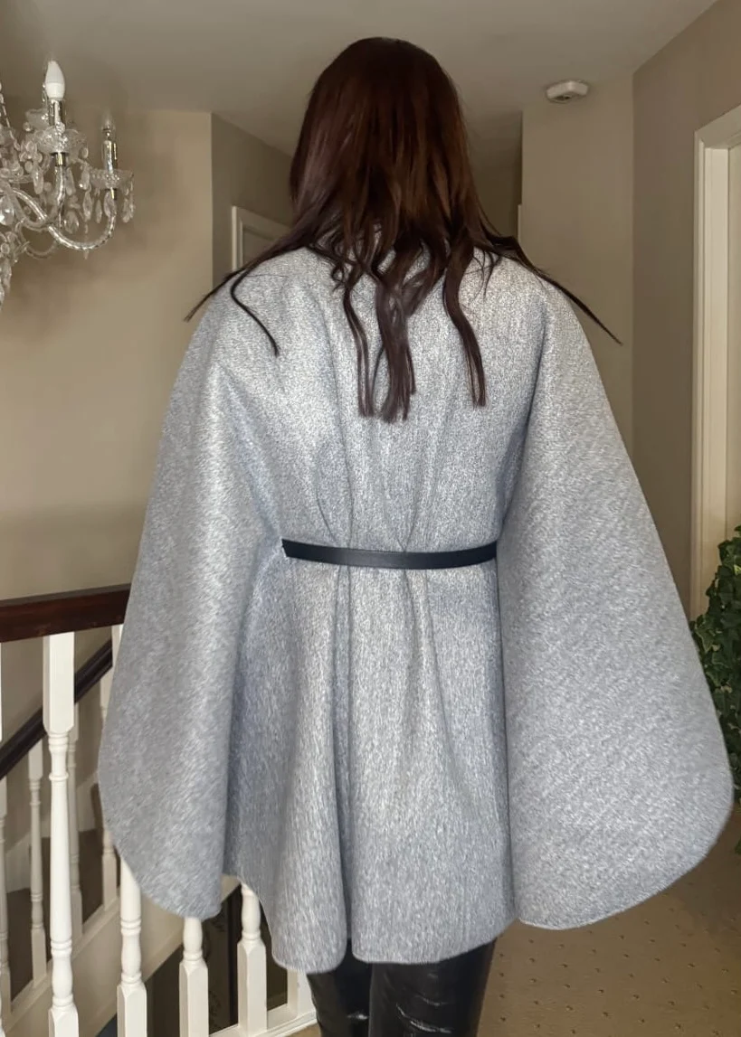 “Nelly” Cape In Grey - Image 3