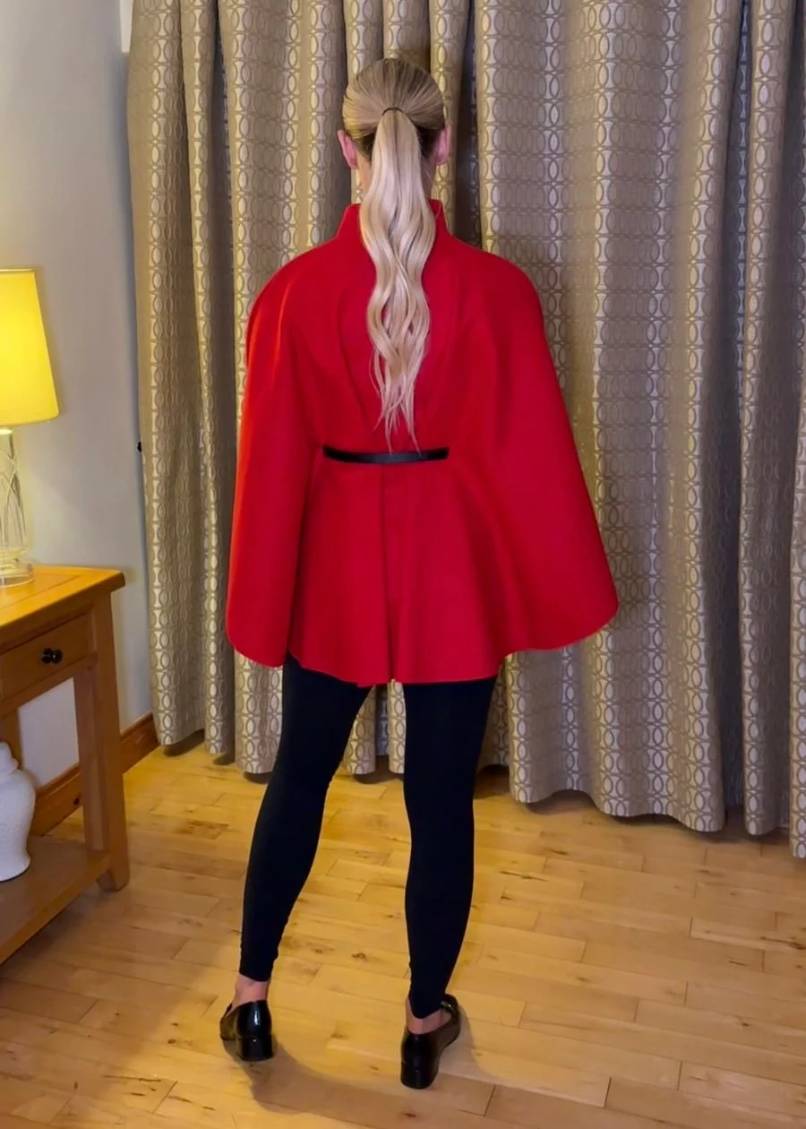 “Nelly” Cape In Red - Image 2