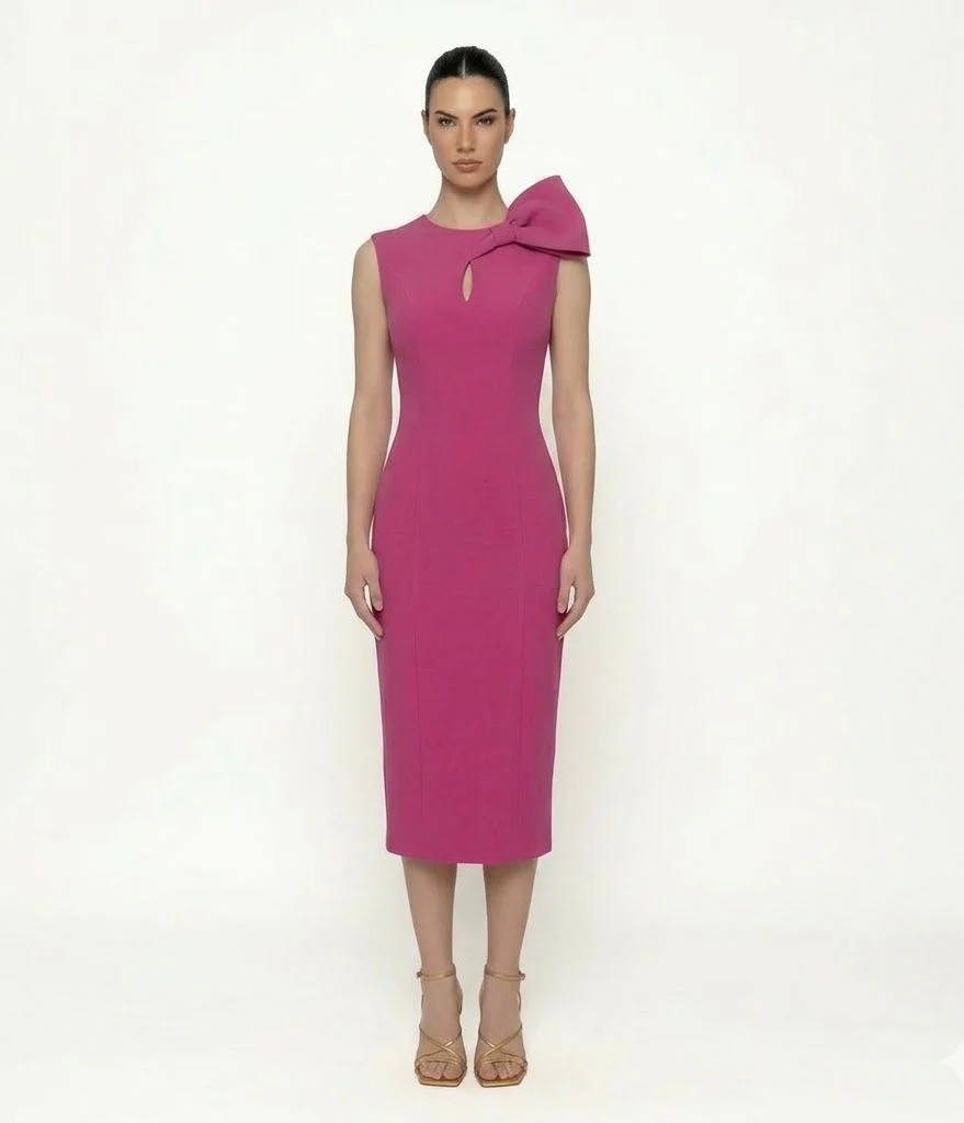 "Ola" Dress In Fuchsia