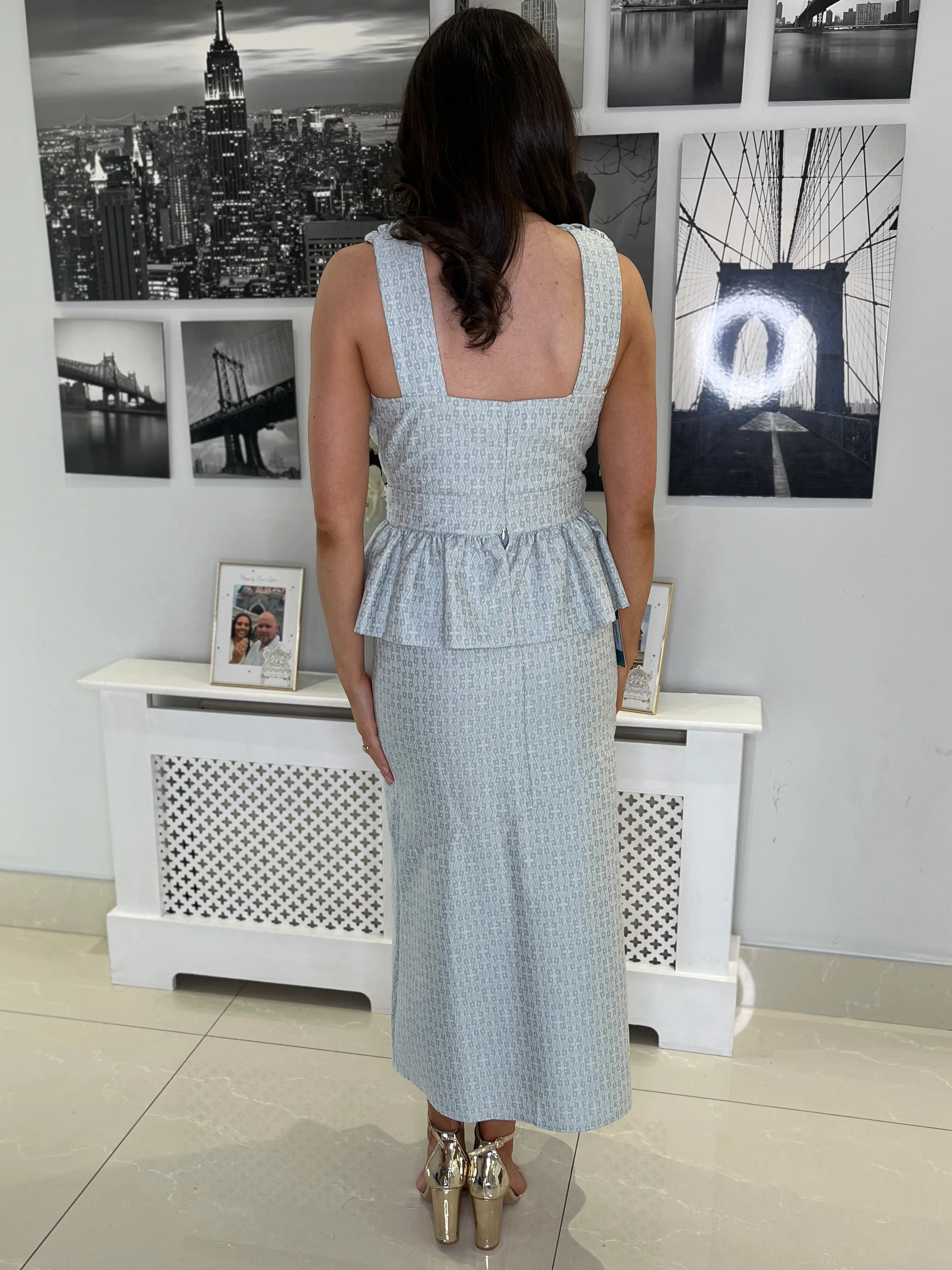 Pale Blue Halter Neck Two Piece - Image 3