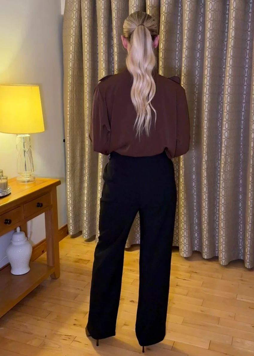 “Paris” Blouse In Brown - Image 3