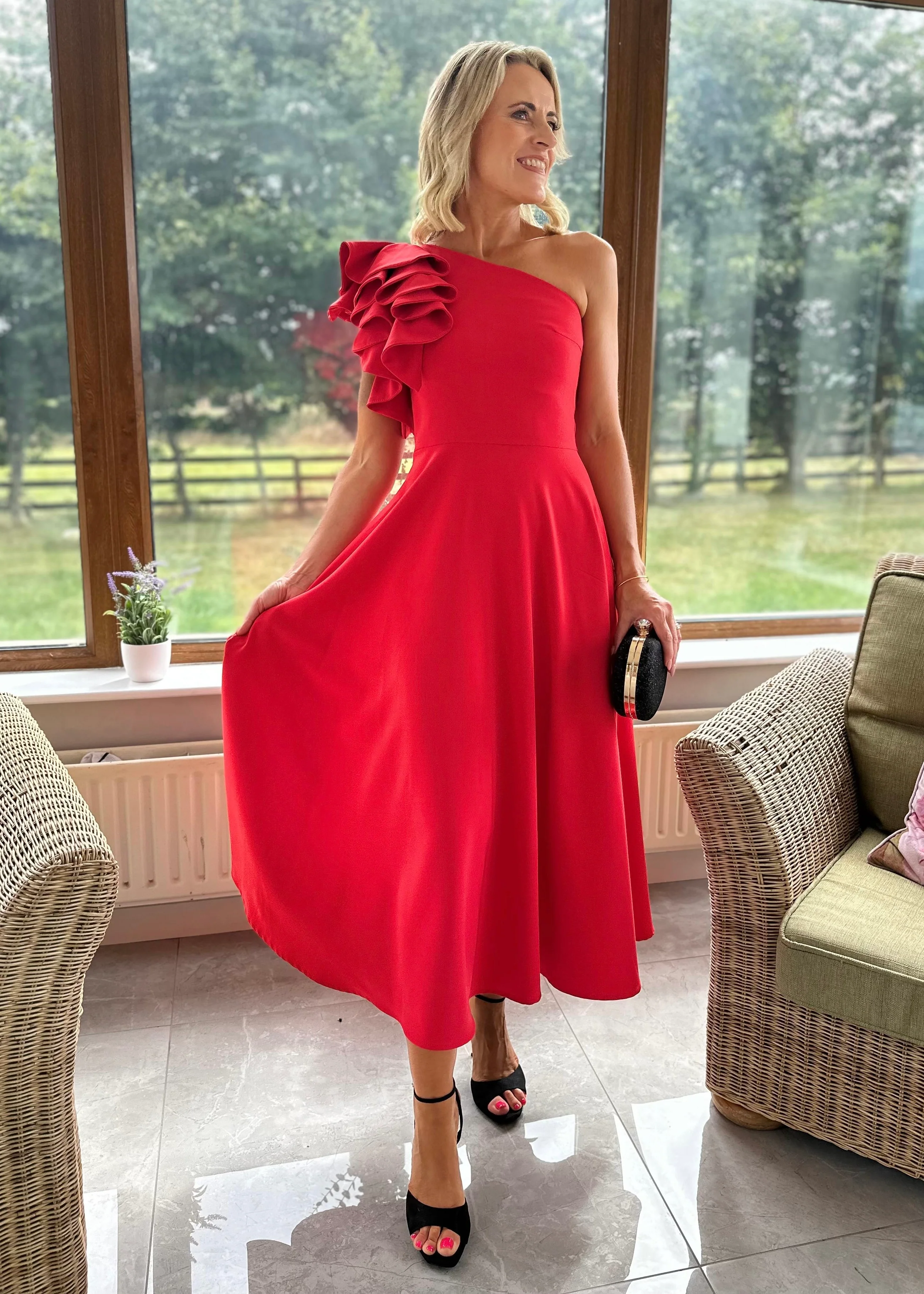 “Penelope” Dress In Red - Image 11