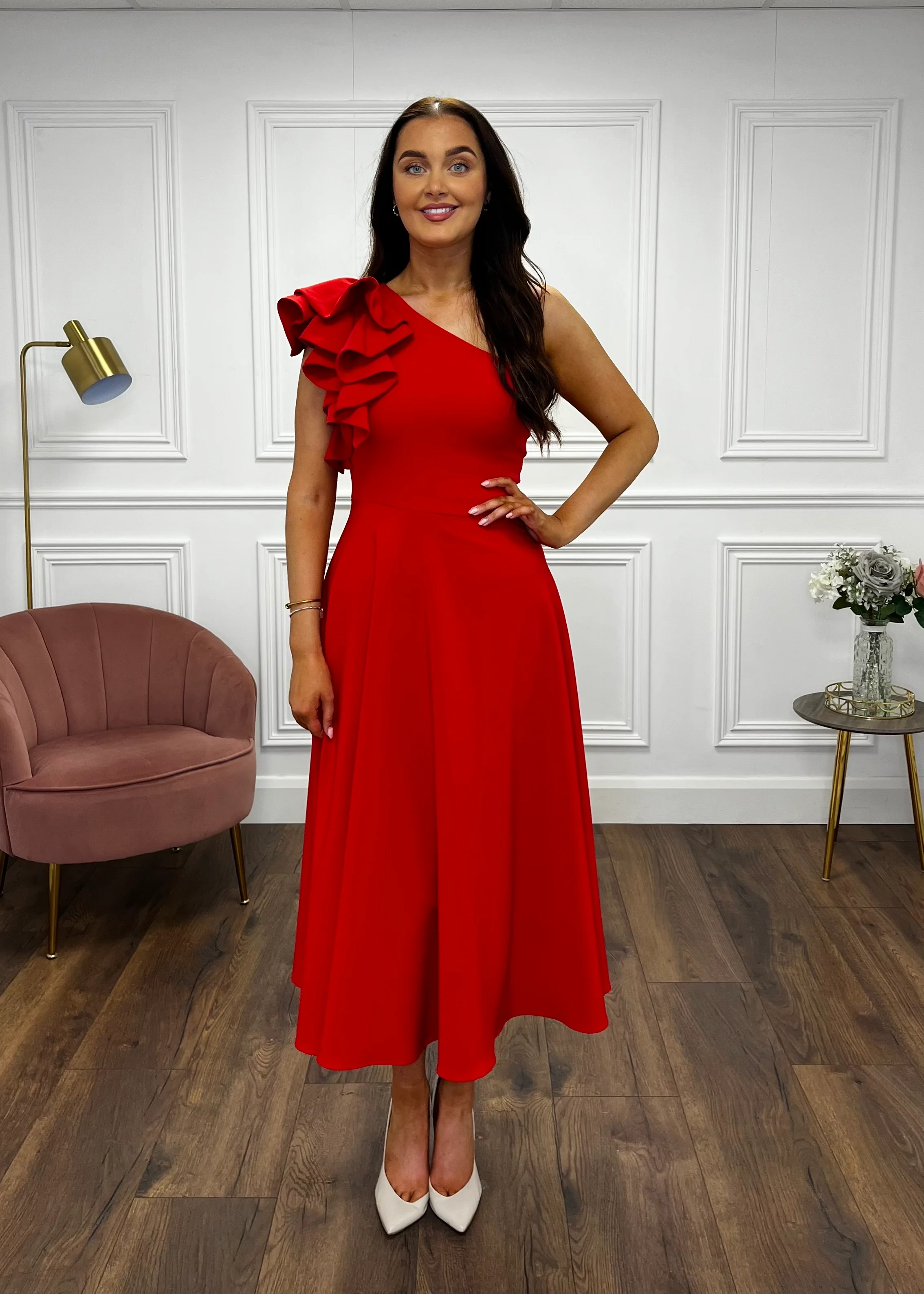 “Penelope” Dress In Red - Image 5