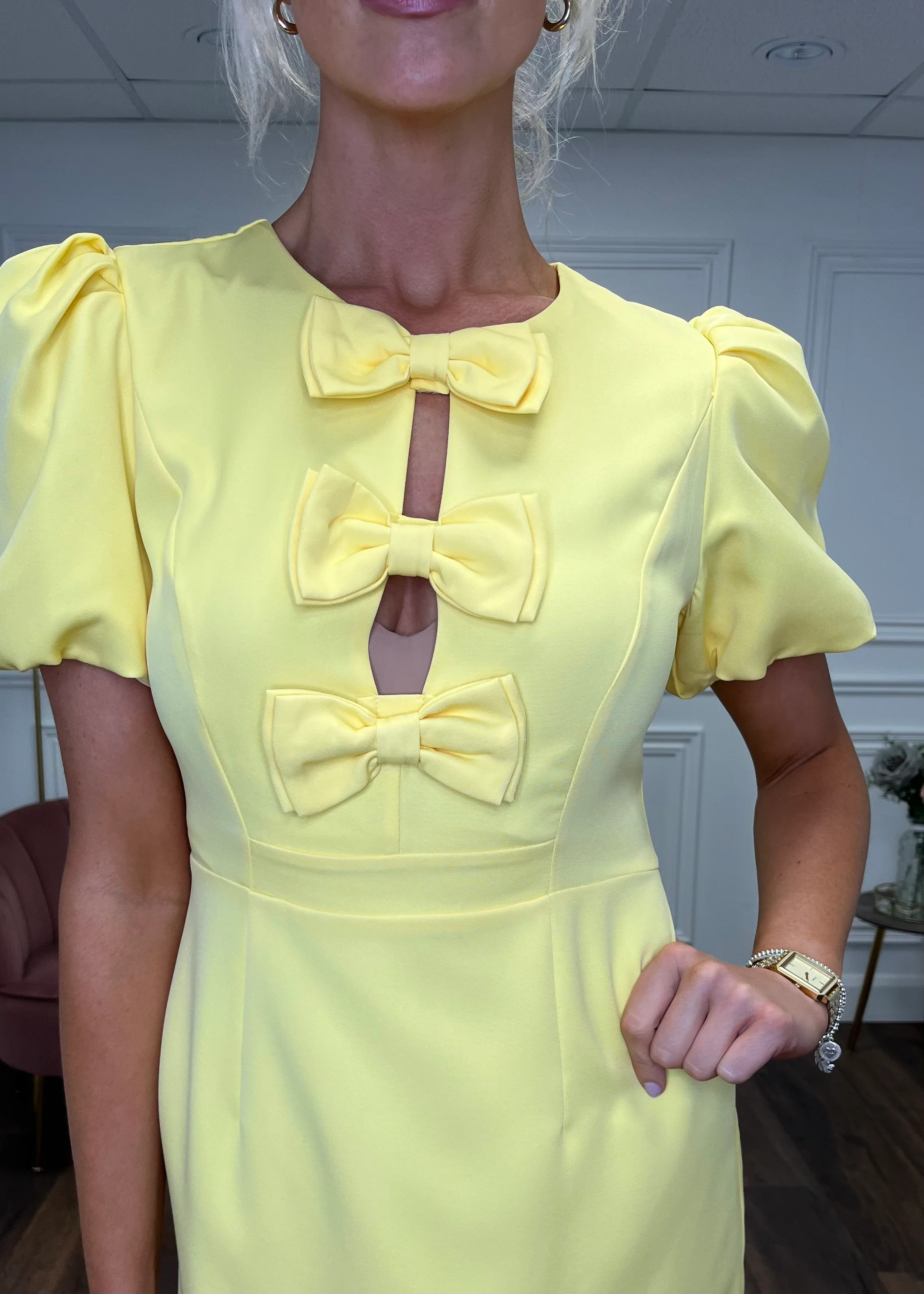 “Perri” Dress In Yellow - Image 3