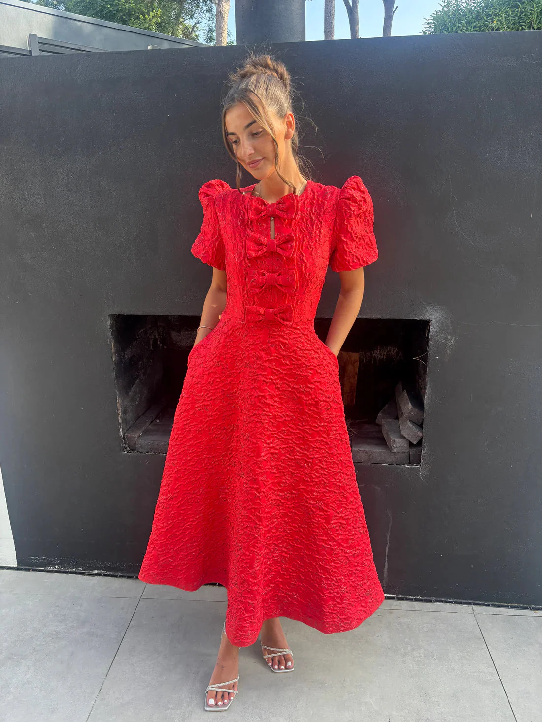 "Priya" Dress In Red - Image 2