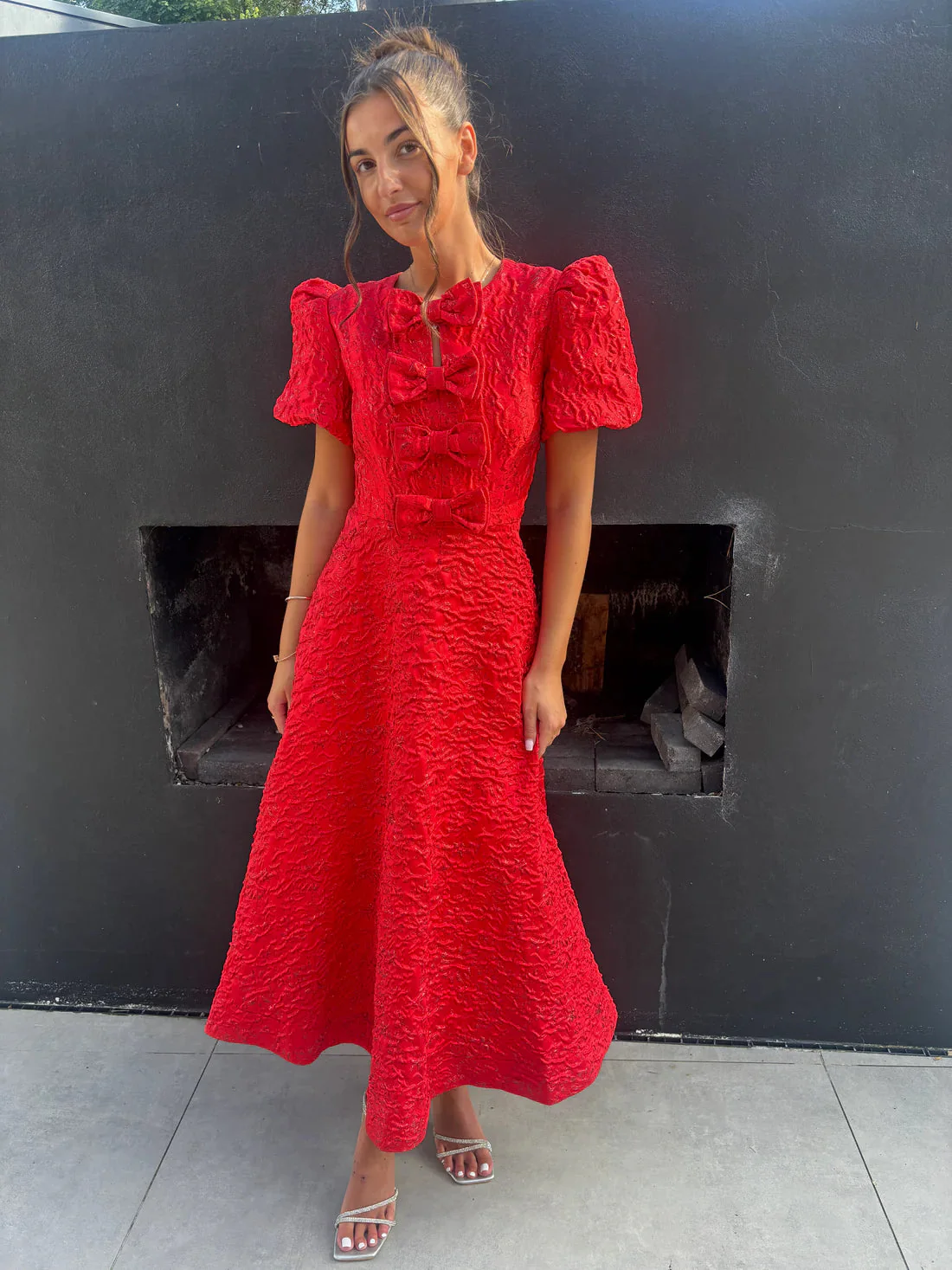 "Priya" Dress In Red - Image 3
