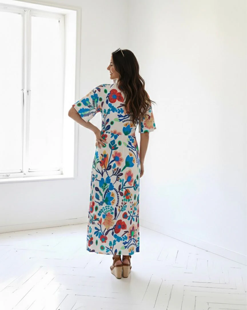 “Rebecca” Dress Multi Print - Image 3