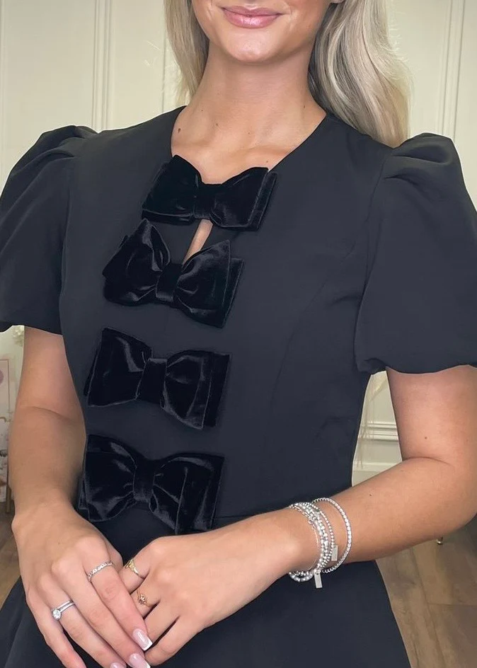 “Robyn” Dress In Black - Image 2
