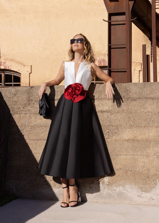 "Rosie" Monochrome Dress - Image 2