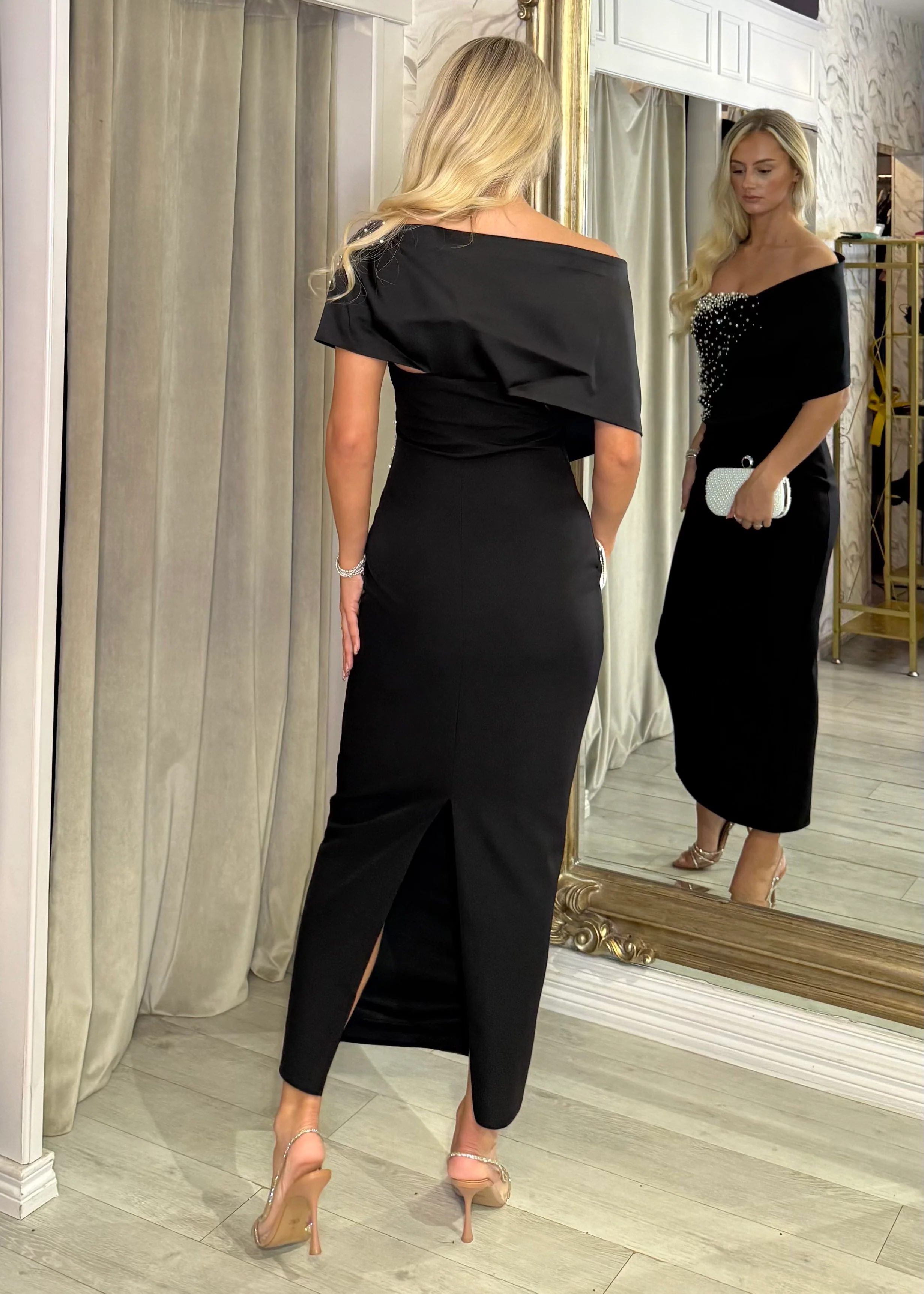 “Rue” Dress In Black - Image 4