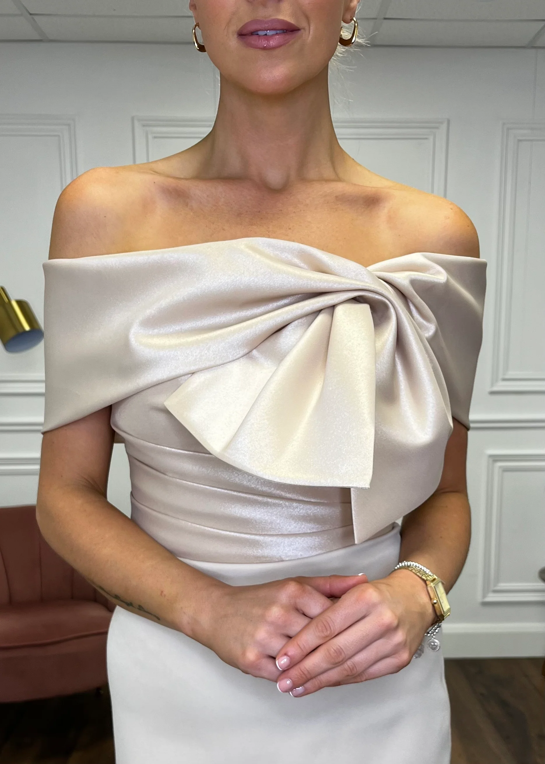 “Savannah” Dress In Champagne - Image 3