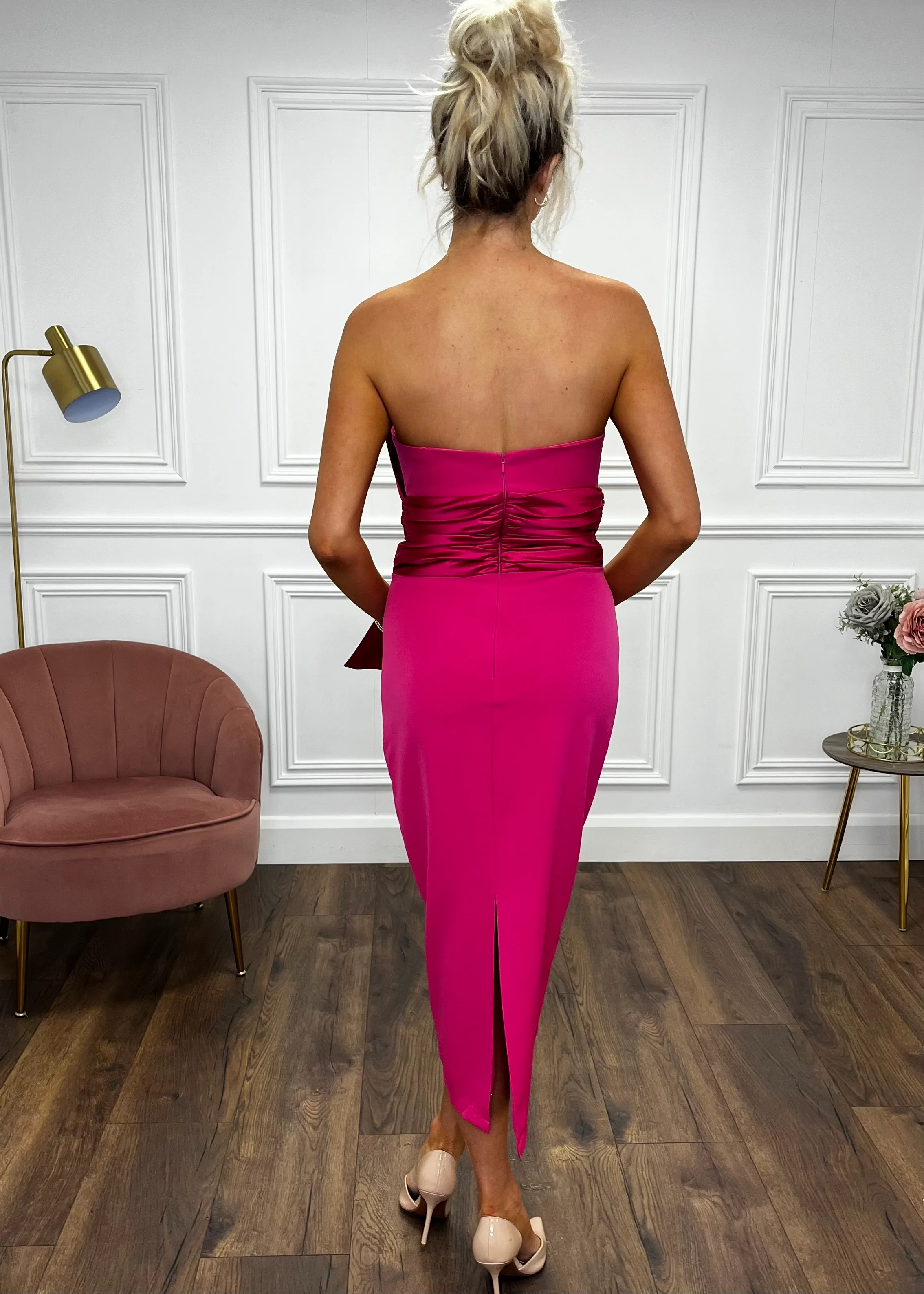 “Sienna” Bow Dress In Pink - Image 6