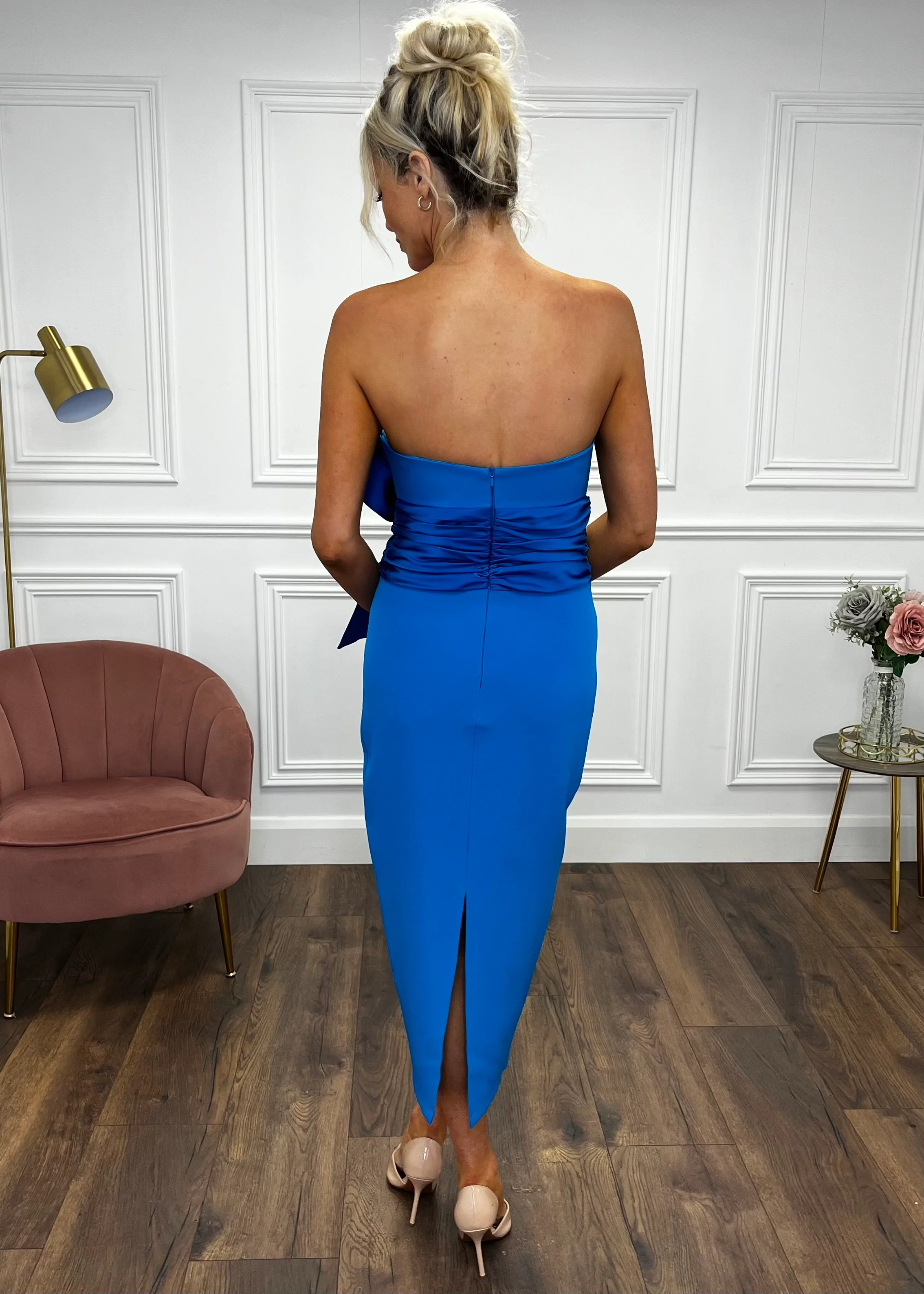 “Sienna” Bow Dress In Teal - Image 6