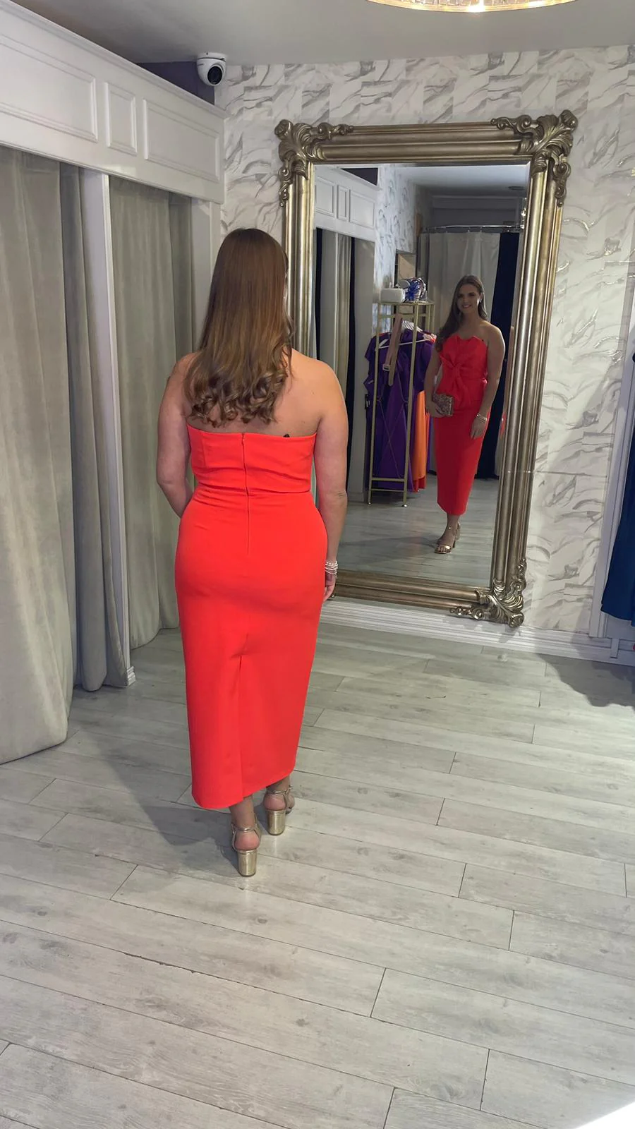 "Sofia" Dress In Orange - Image 2