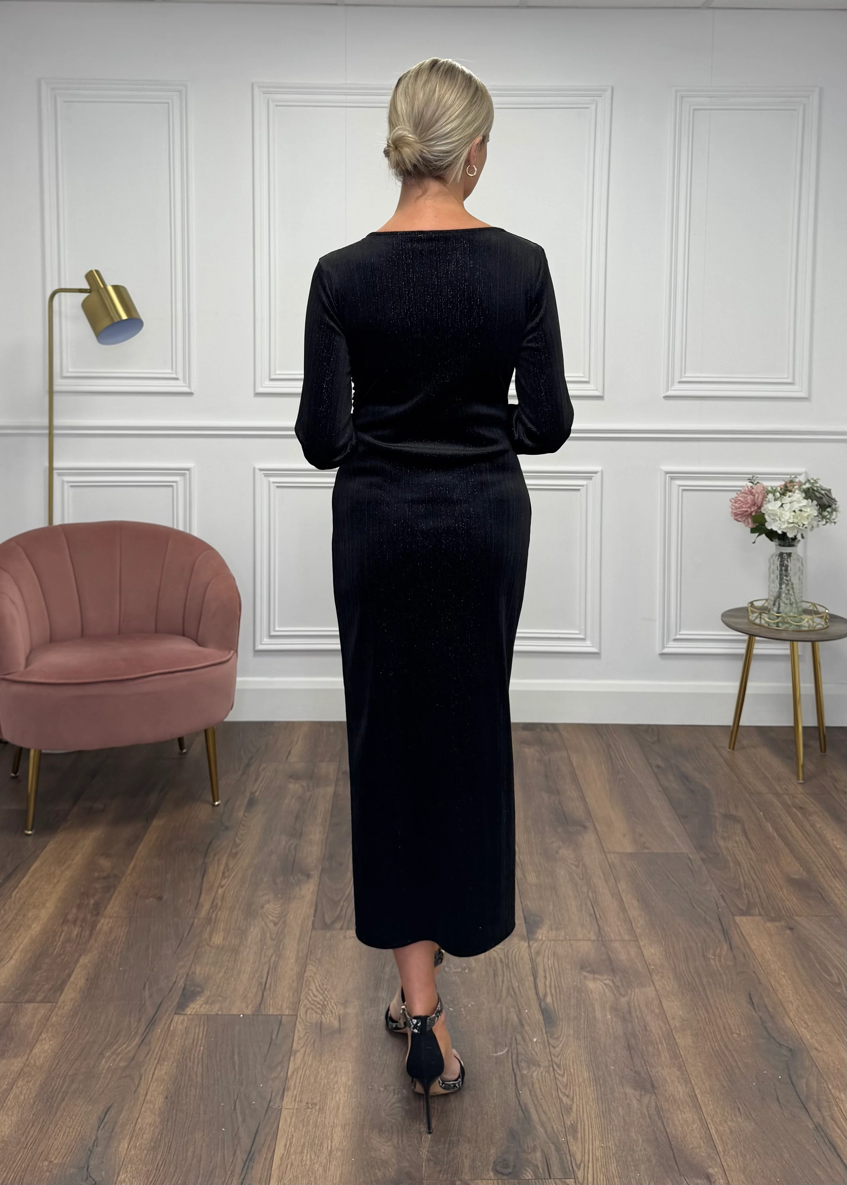 "Susie" Dress In Black - Image 5