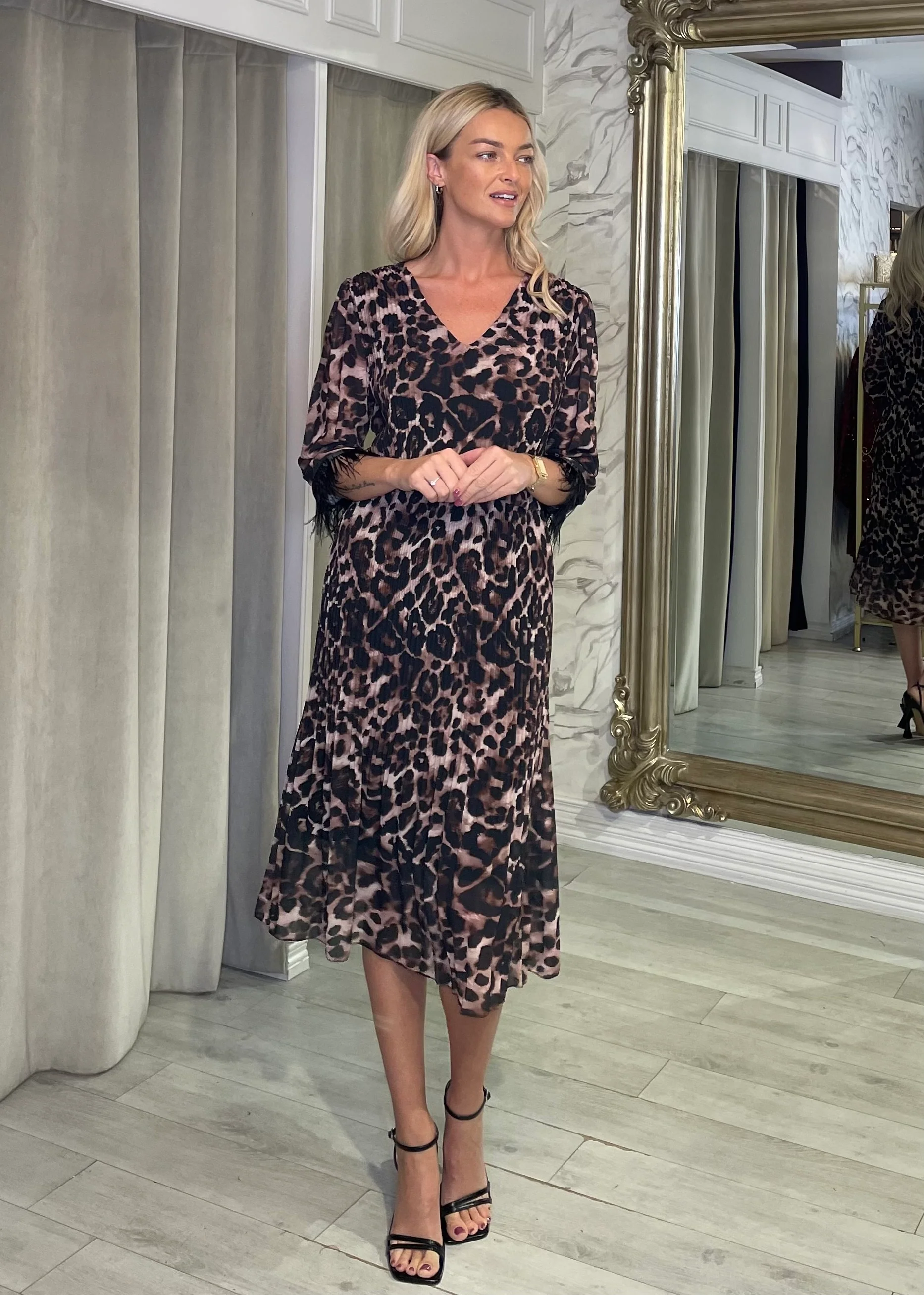 “Tamara” Dress In Leopard Print - Image 3