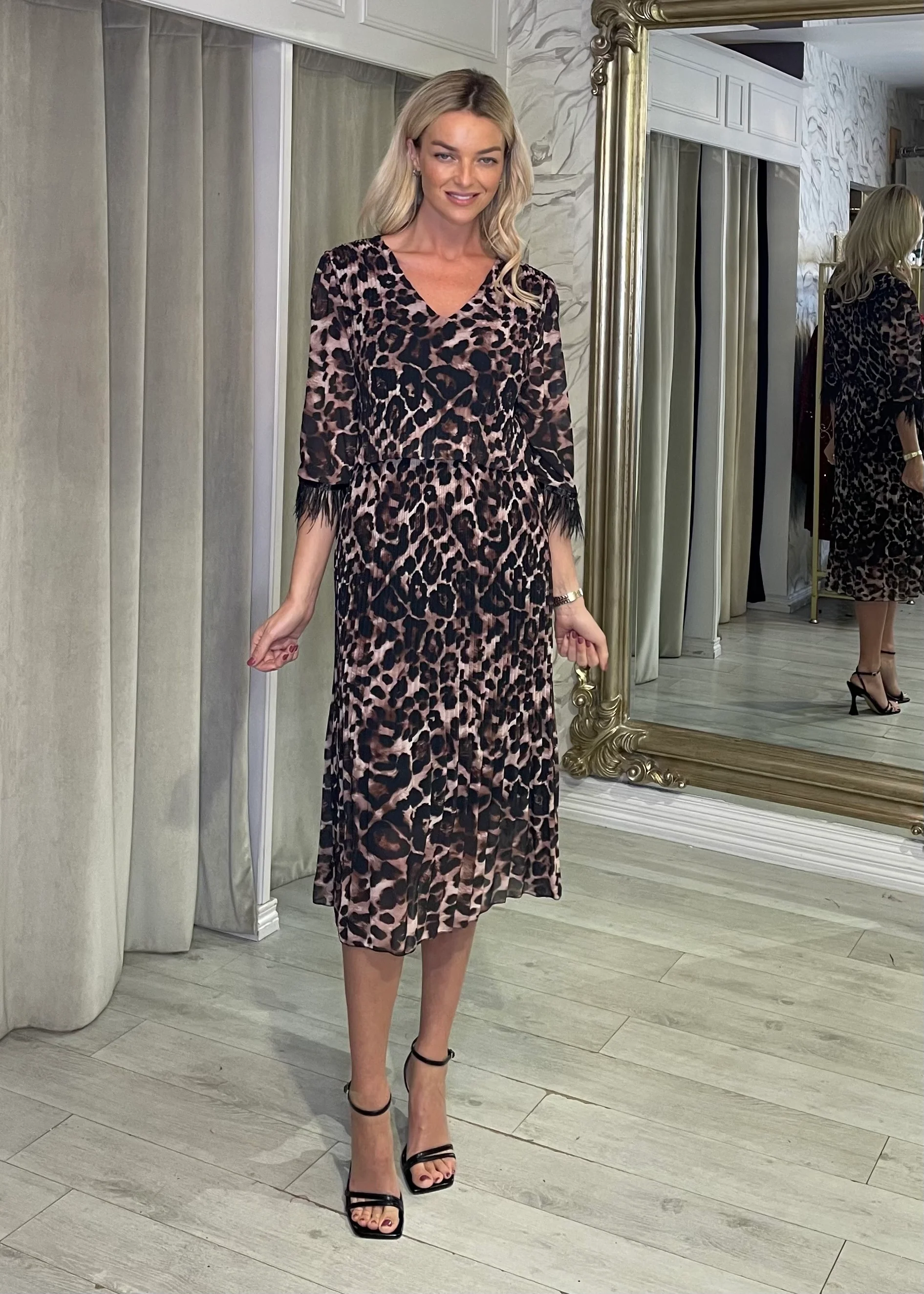 “Tamara” Dress In Leopard Print - Image 4