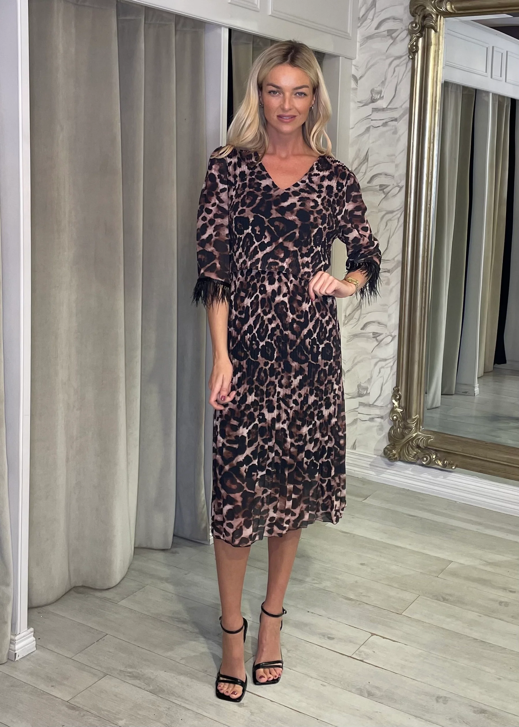 “Tamara” Dress In Leopard Print - Image 5