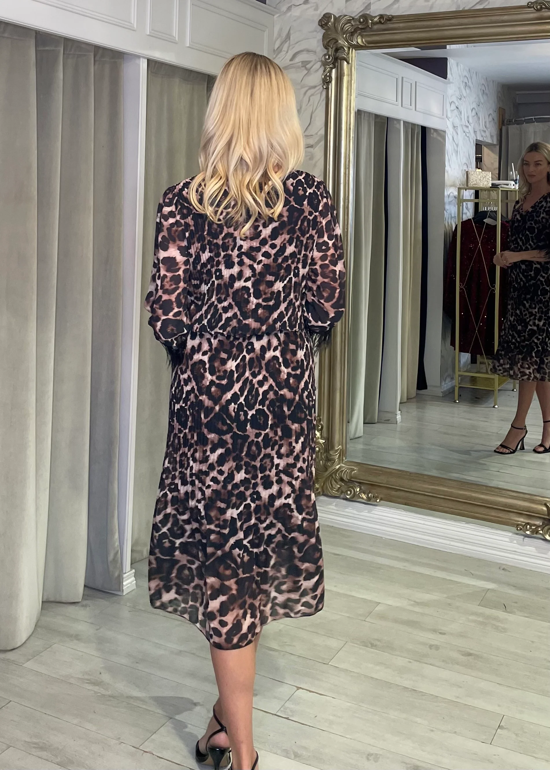 “Tamara” Dress In Leopard Print - Image 6