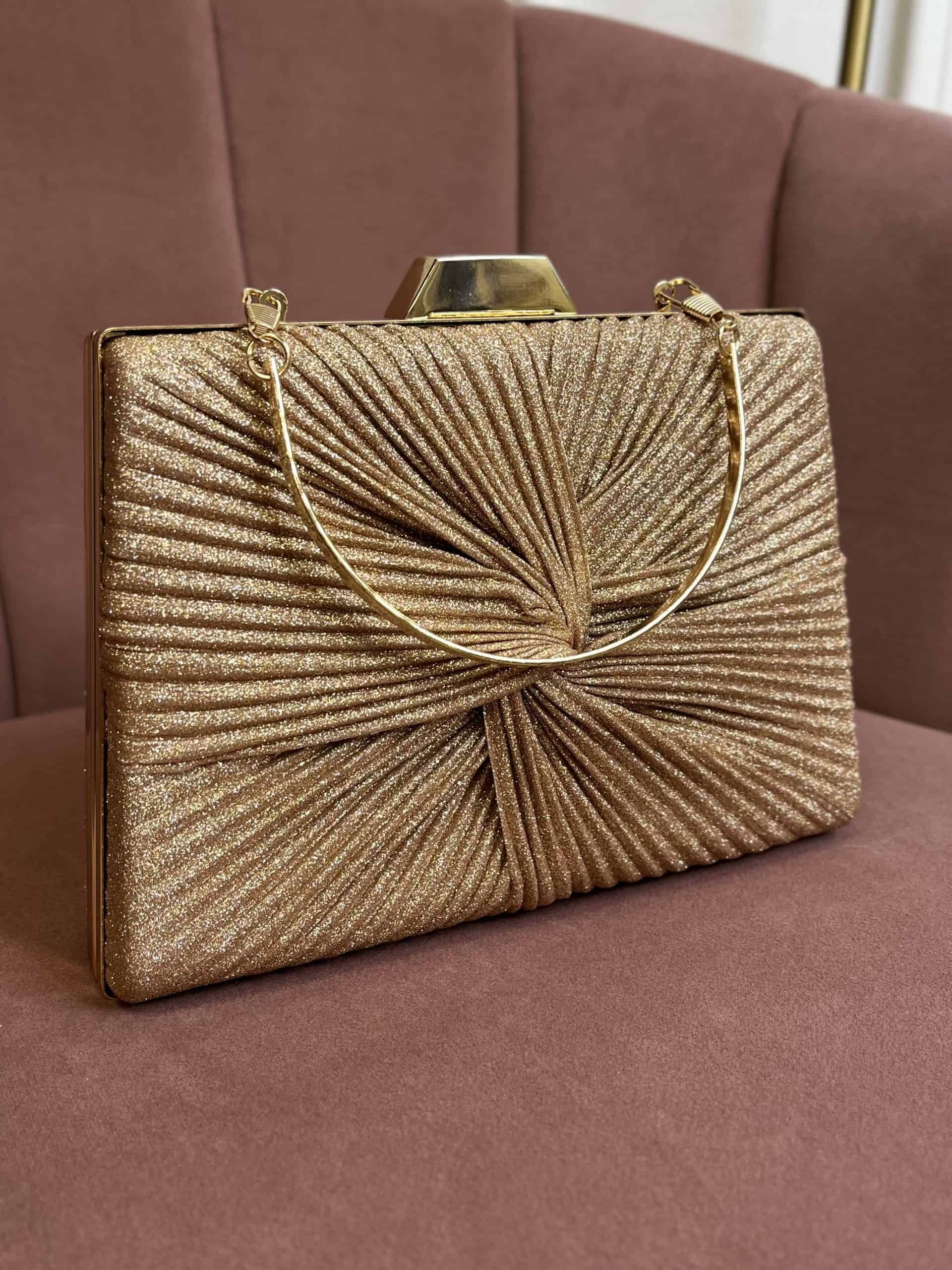"Thea" Handbag In Rose Gold - Image 3