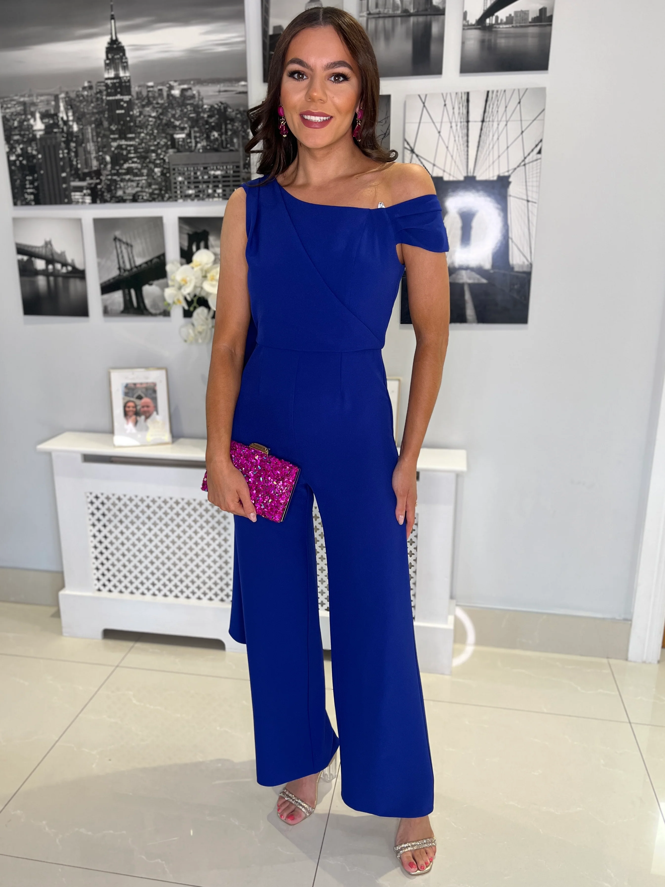 “Thea” Jumpsuit In Royal Blue - Image 3