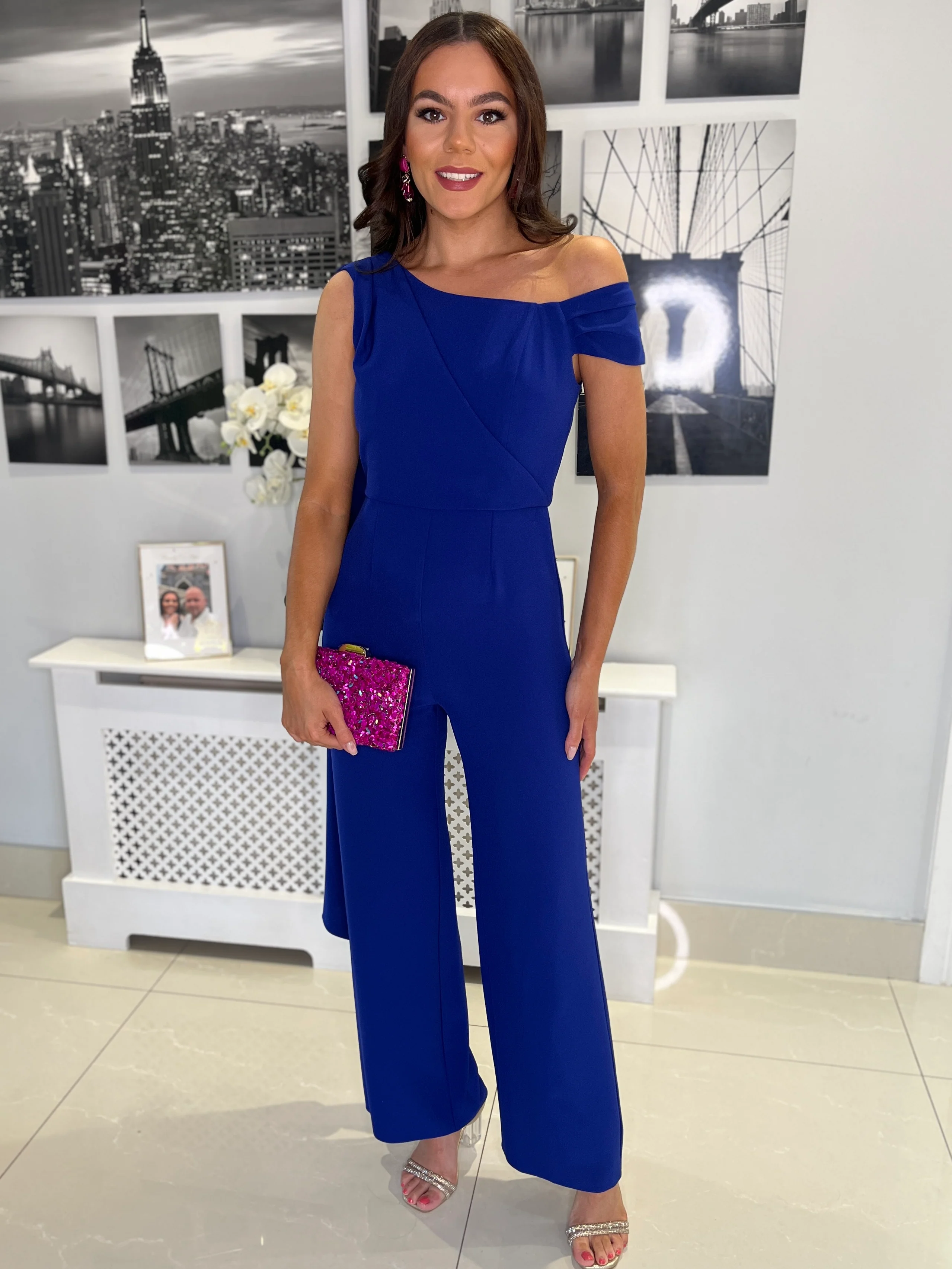 “Thea” Jumpsuit In Royal Blue - Image 5