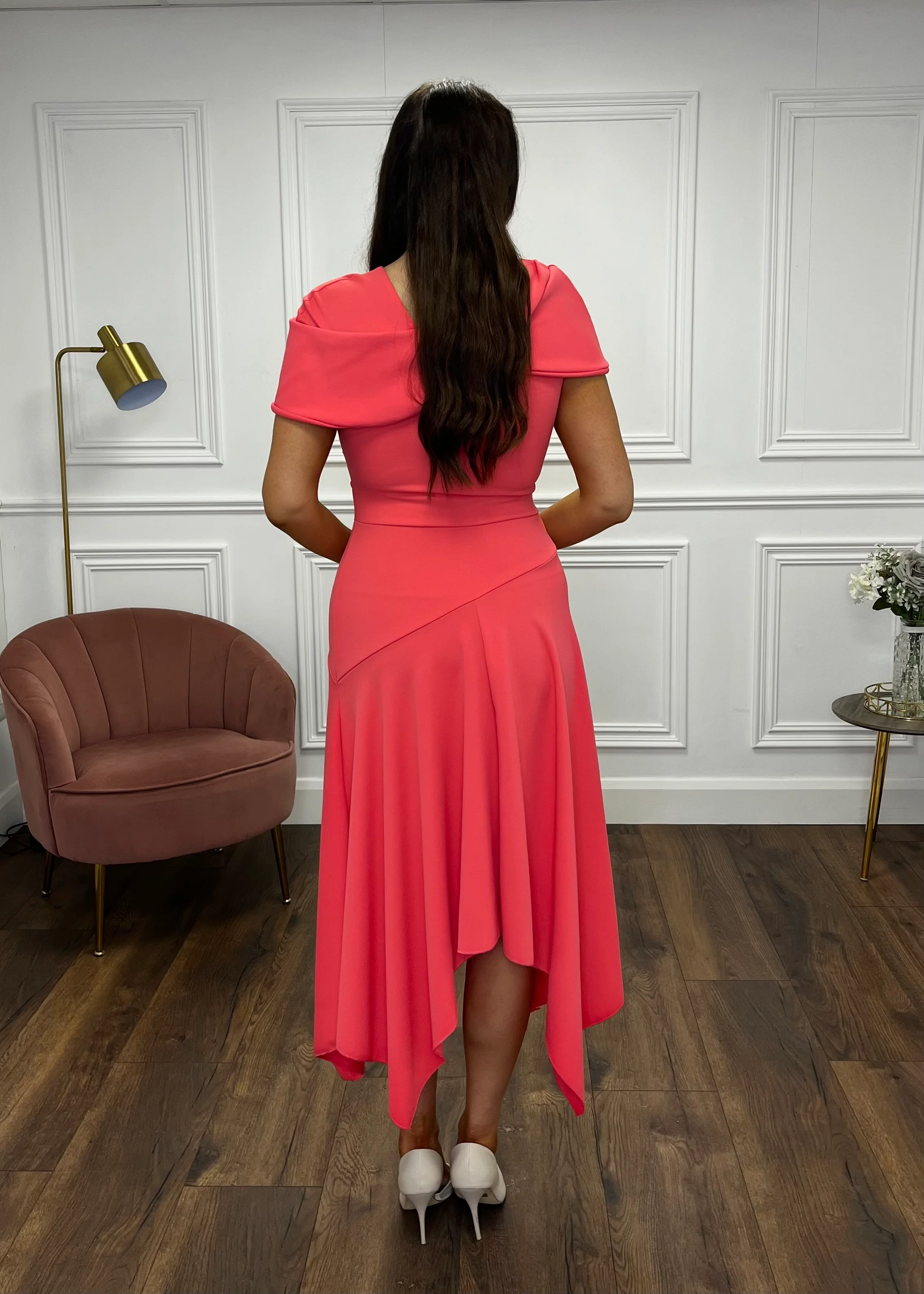 “Toni” Dress In Coral - Image 5