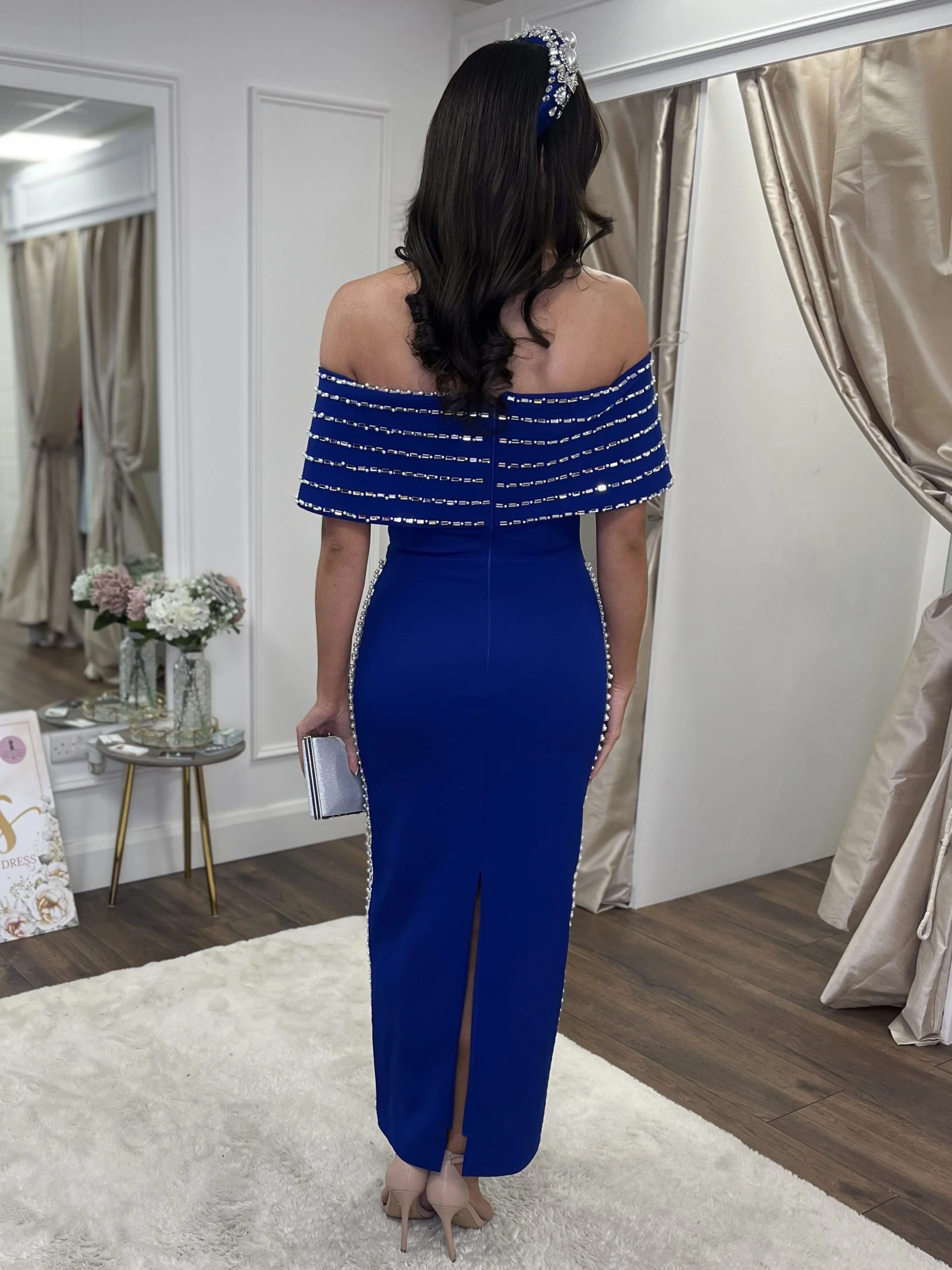 "Tori" Dress In Blue - Image 5