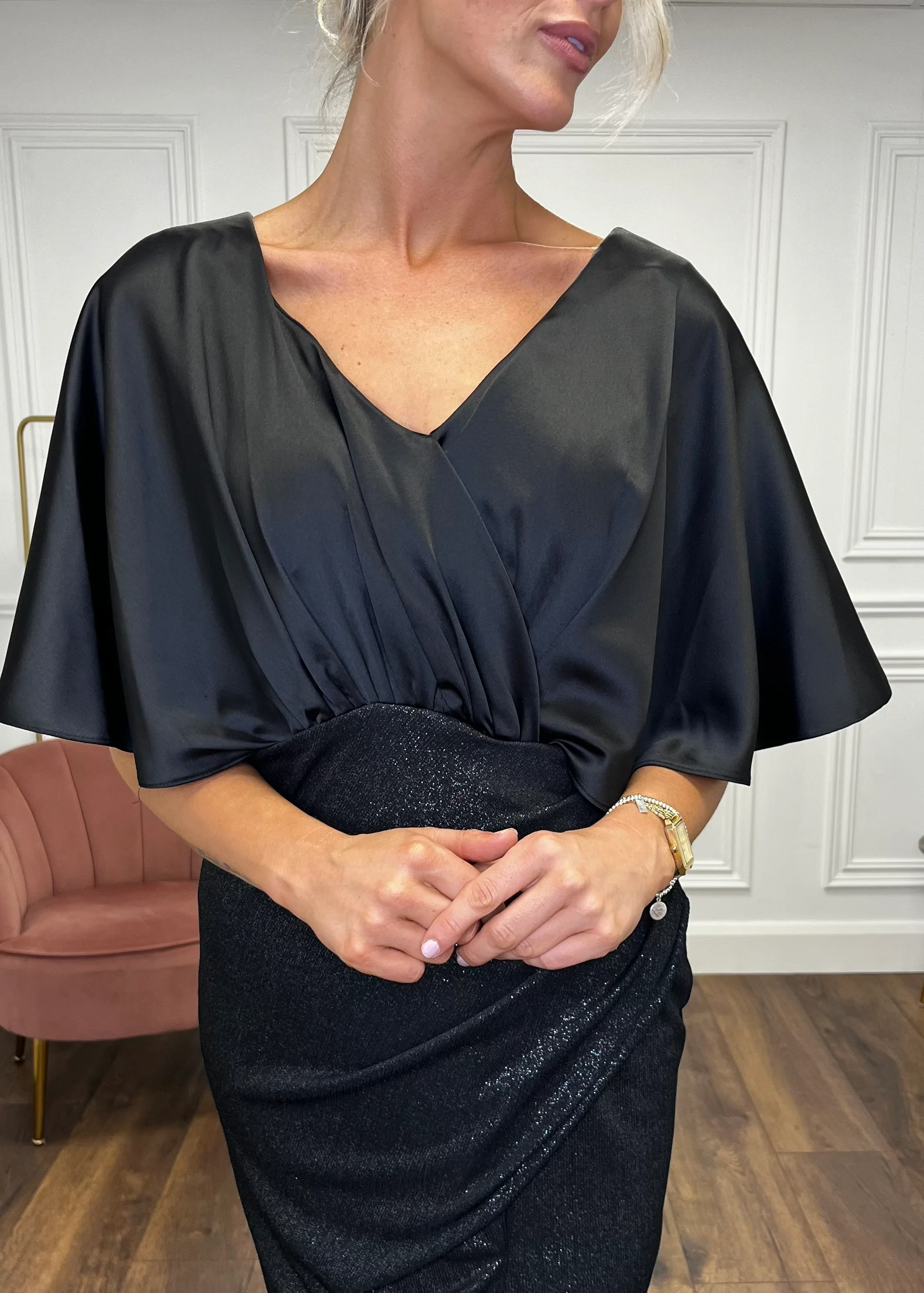 "Victoria" Dress In Black - Image 3