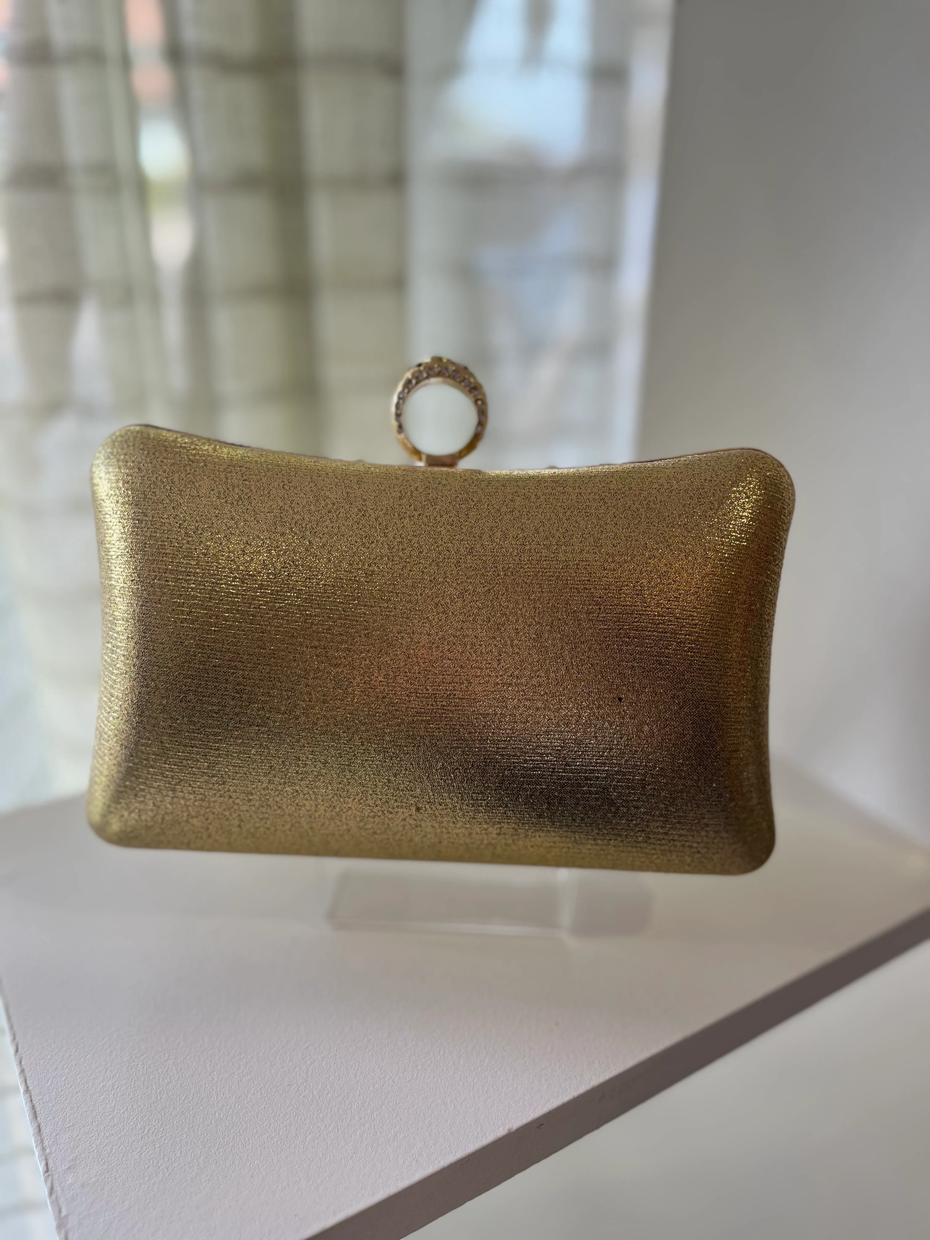 "Willow" Handbag In Gold & Pearl - Image 3